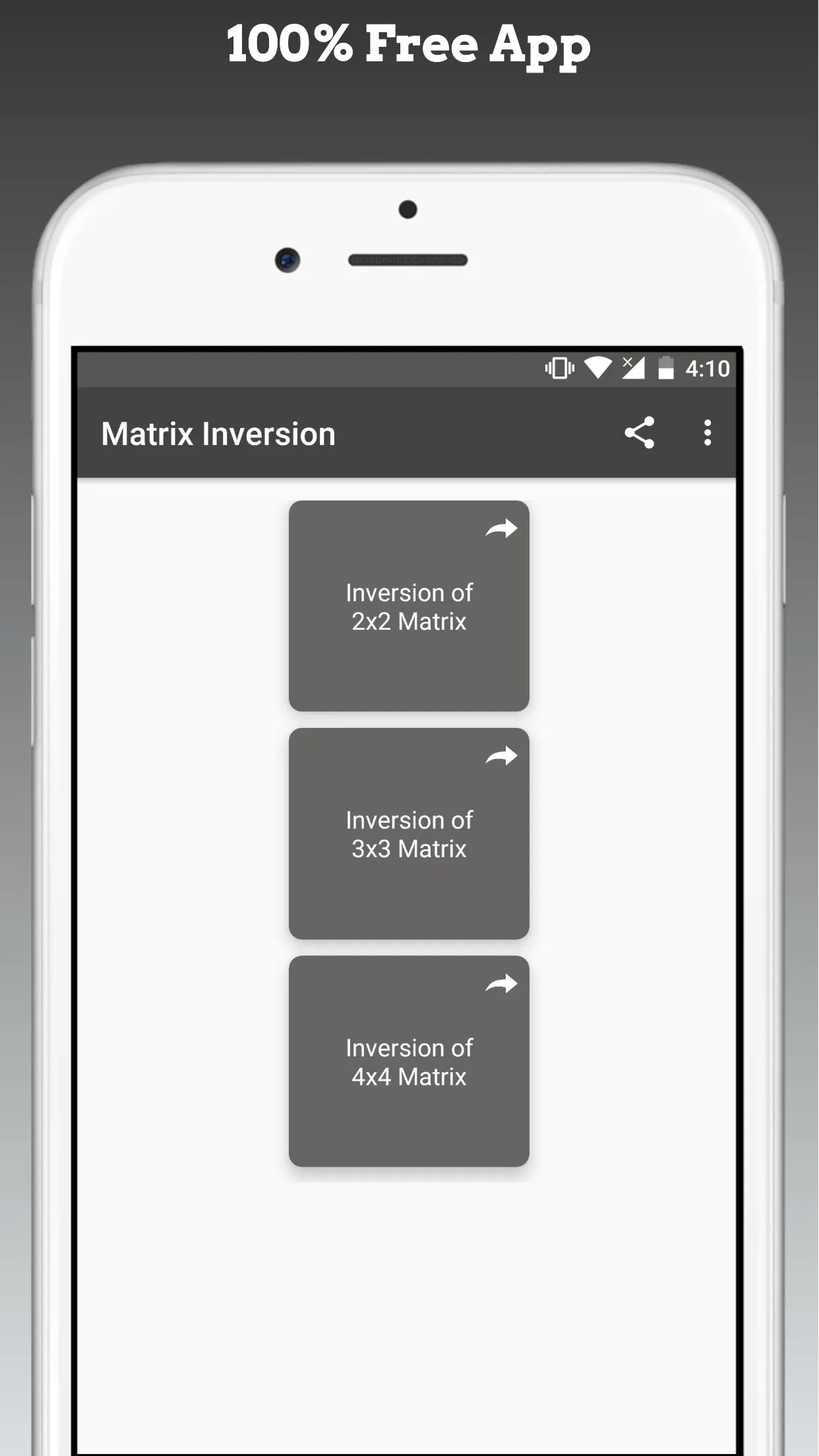 Matrix Inversion Calculator | Indus Appstore | Screenshot