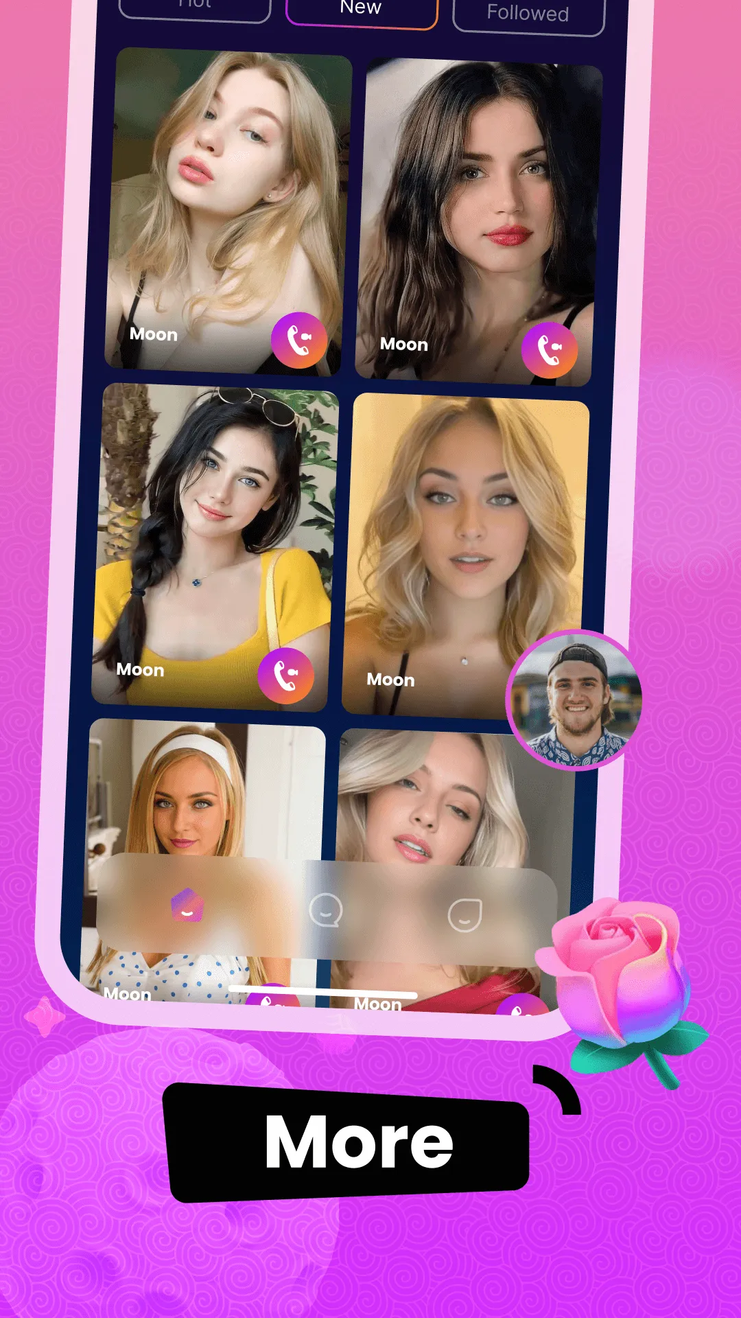 Moonchat-  live vid chat | Indus Appstore | Screenshot