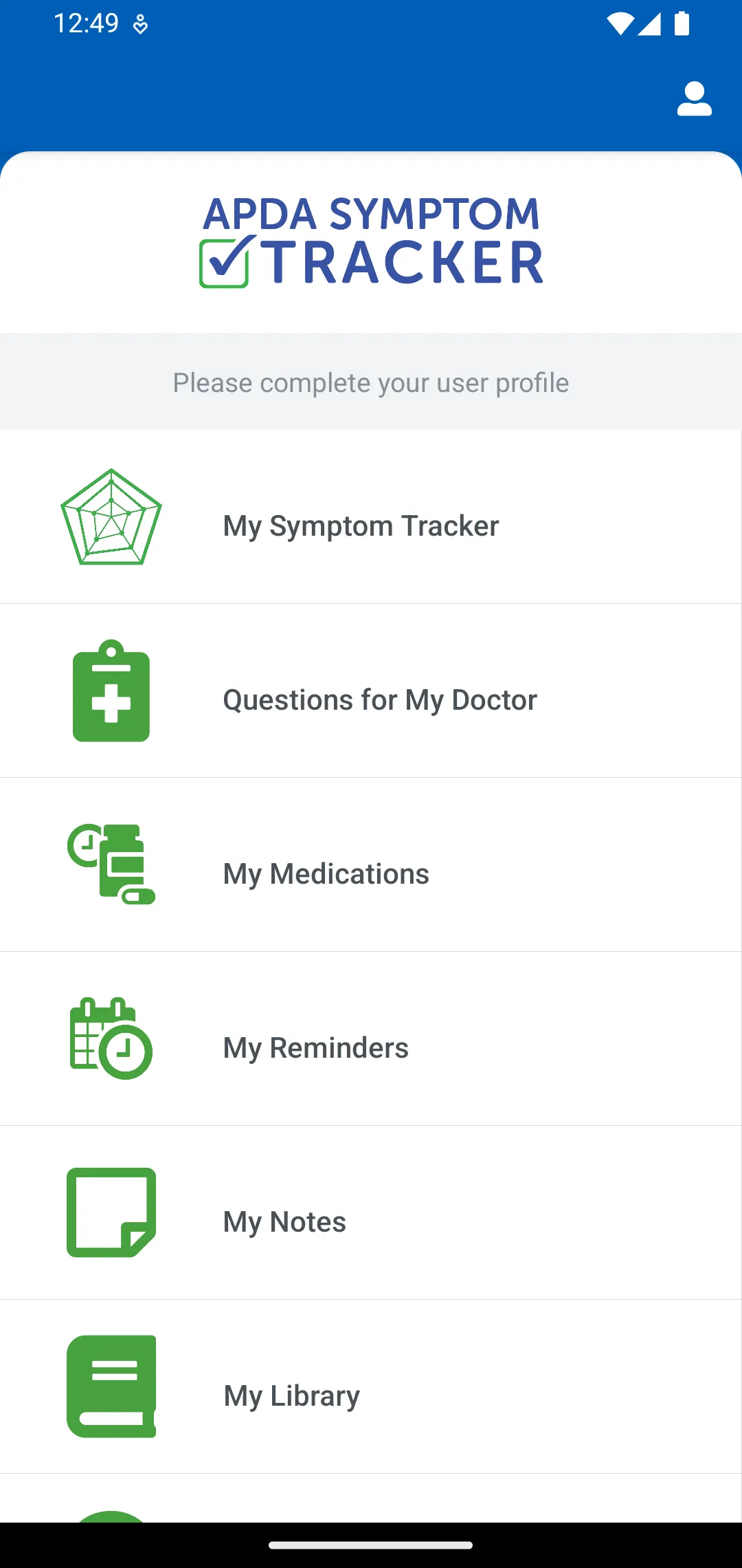APDA Symptom Tracker | Indus Appstore | Screenshot