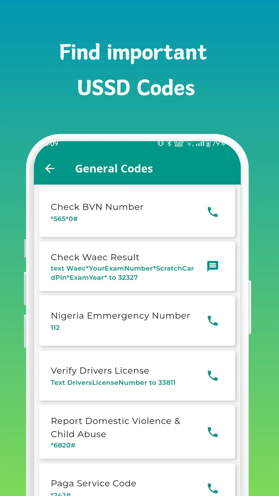 Nigerian Network and Bank Code | Indus Appstore | Screenshot