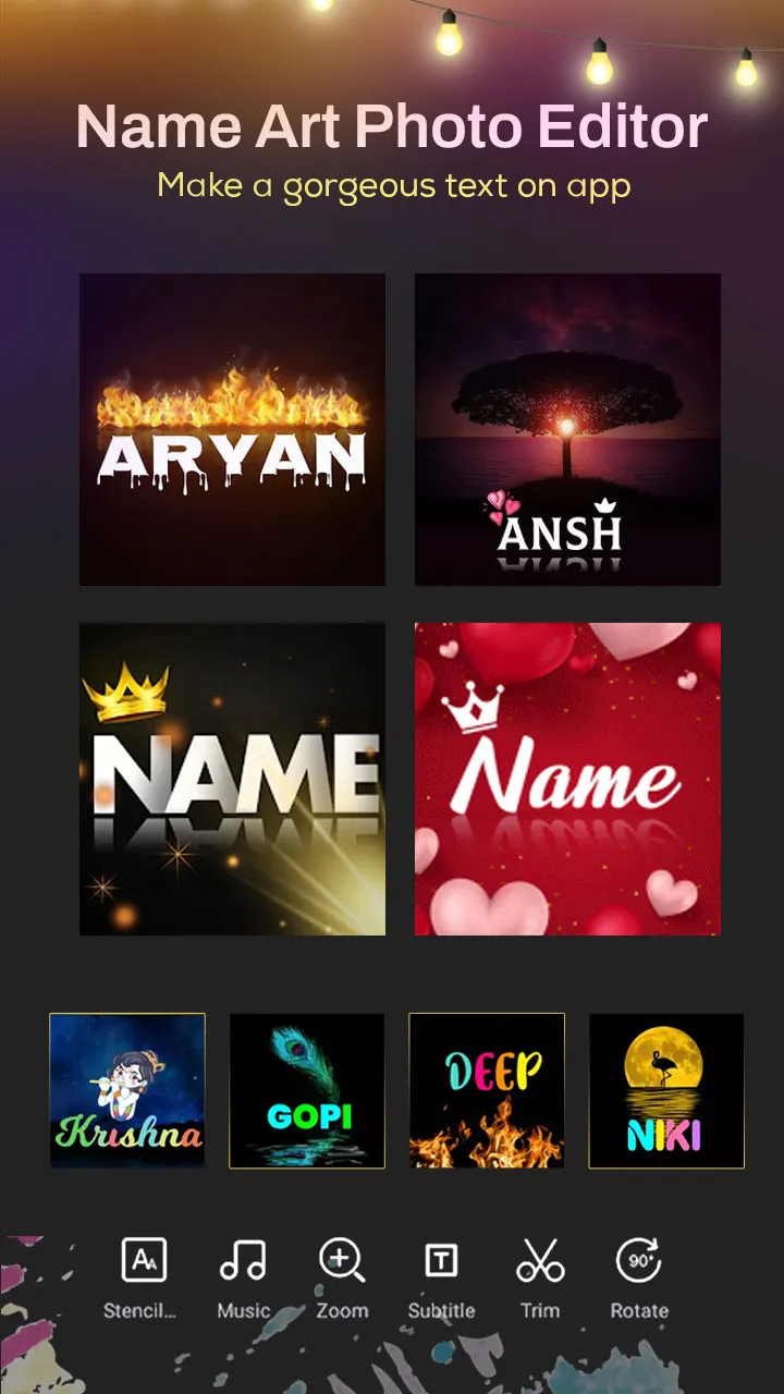 Name Art Photo Editor App 2024 | Indus Appstore | Screenshot