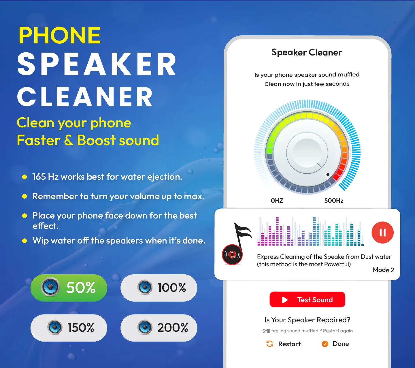 Speaker Cleaner - Remove Water | Indus Appstore | Screenshot