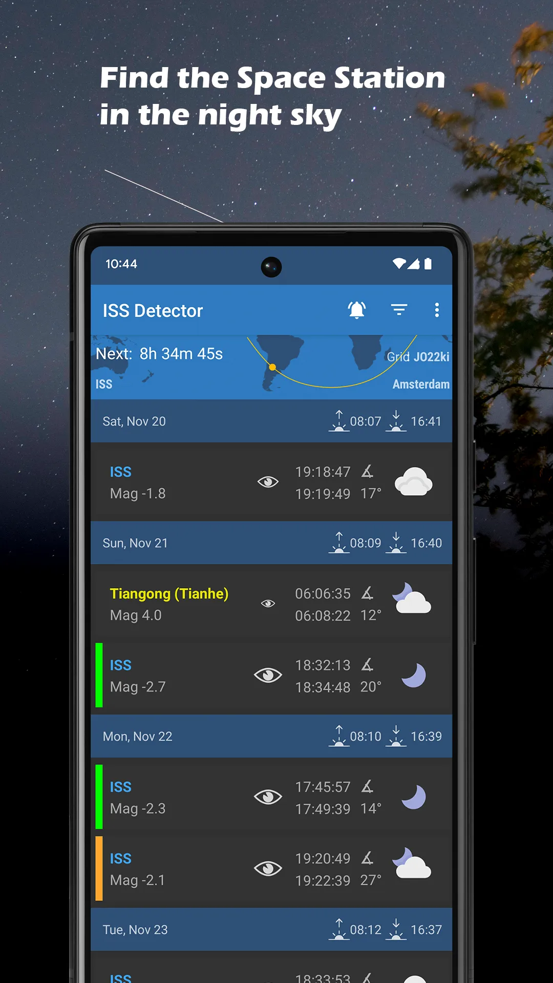 ISS Detector Satellite Tracker | Indus Appstore | Screenshot