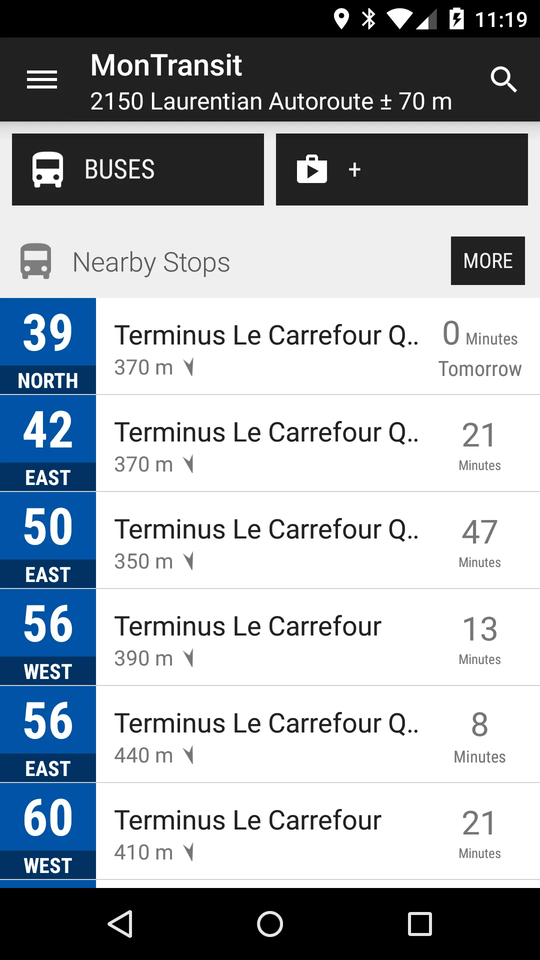 Laval buses - MonTransit | Indus Appstore | Screenshot