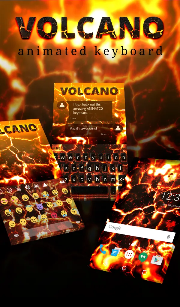 Volcano Live Wallpaper Theme | Indus Appstore | Screenshot