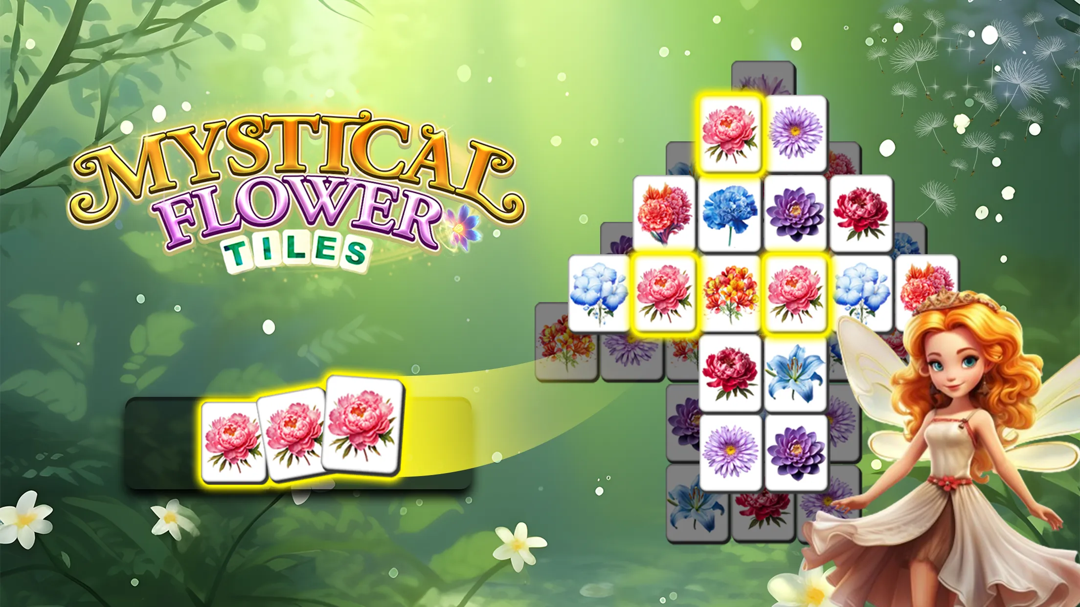 Mystical Flower - Match Tiles | Indus Appstore | Screenshot