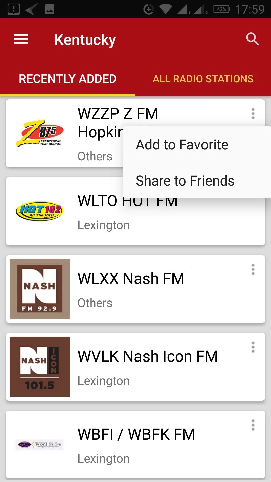 Kentucky Radio Stations - USA | Indus Appstore | Screenshot