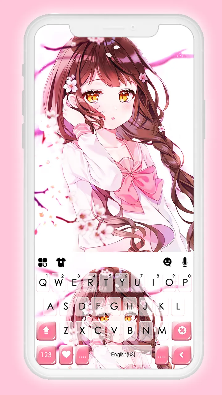 Anime Girl Sakura Keyboard | Indus Appstore | Screenshot