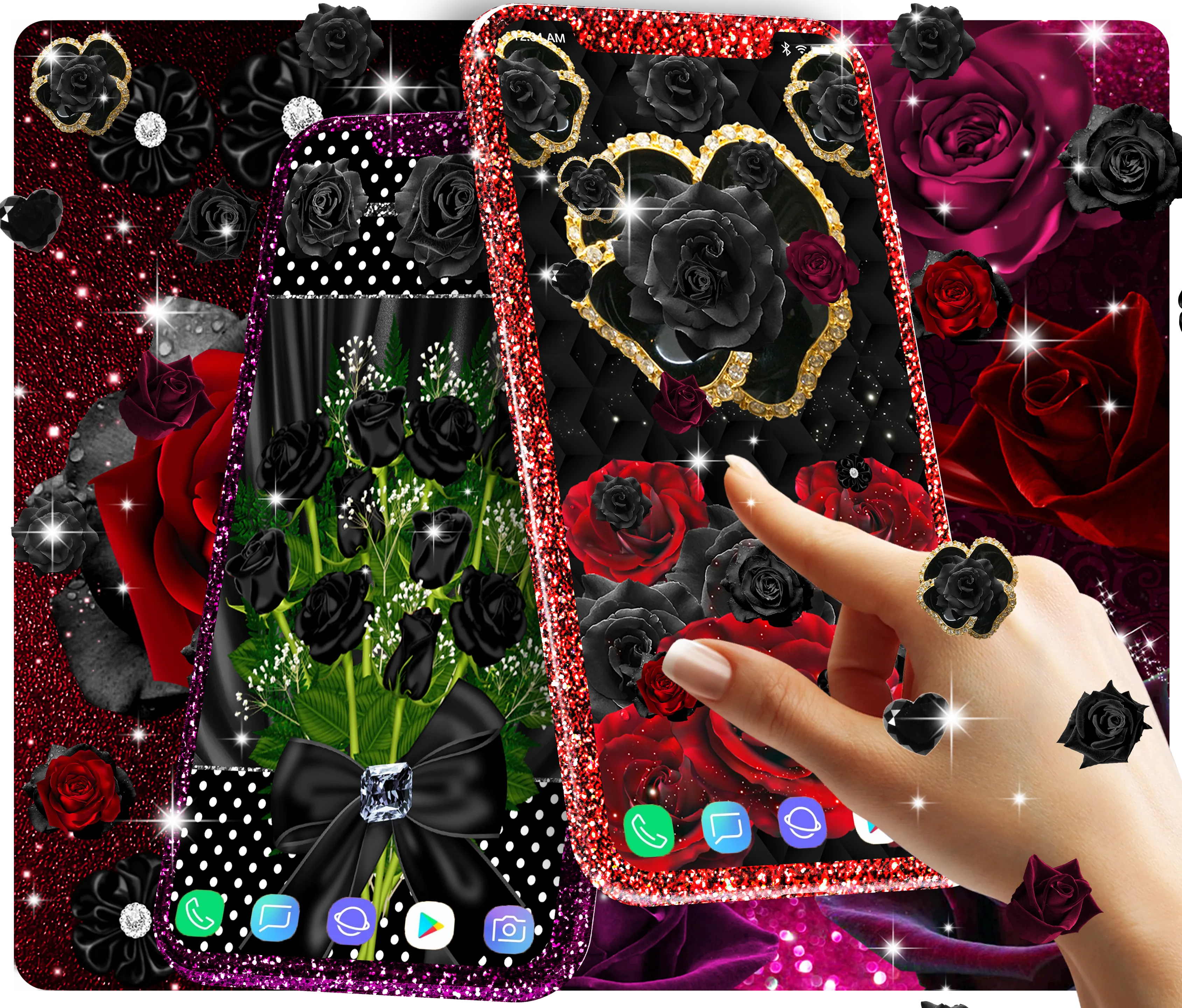 Black rose live wallpaper | Indus Appstore | Screenshot