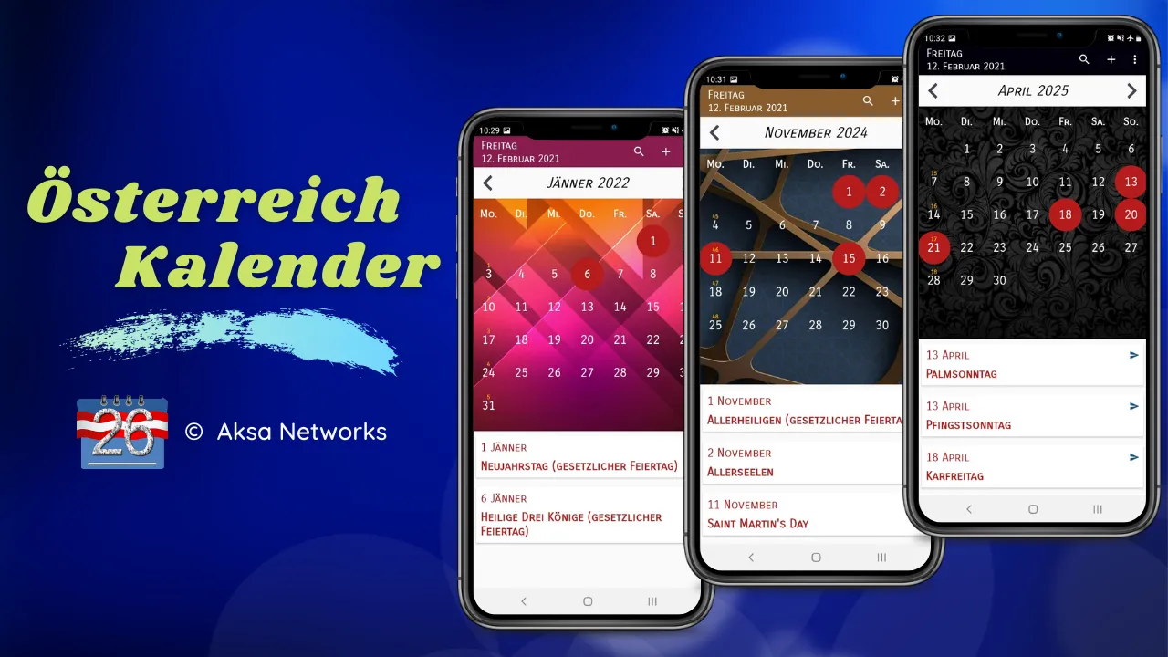 Kalender Österreich 2025 | Indus Appstore | Screenshot