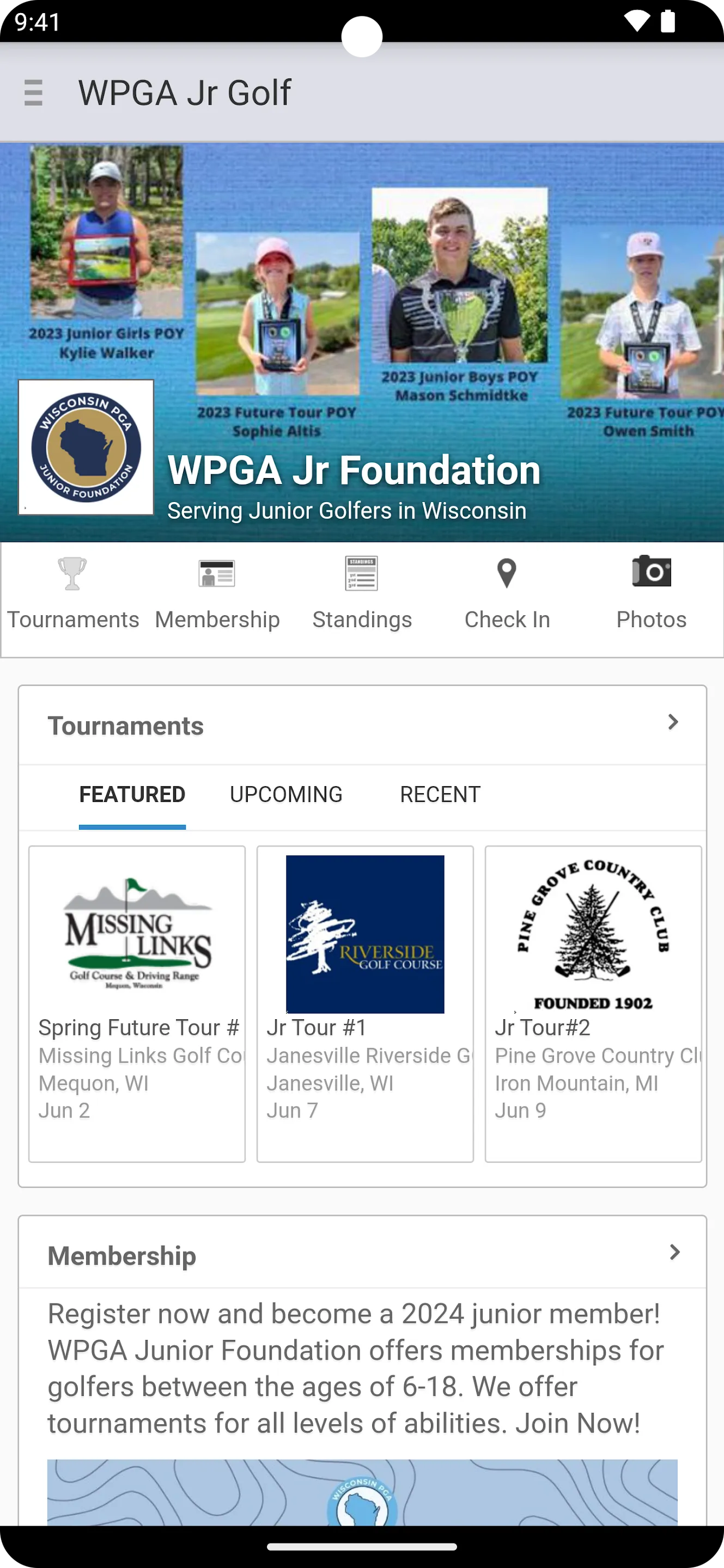 Wisconsin PGA Jr Foundation | Indus Appstore | Screenshot