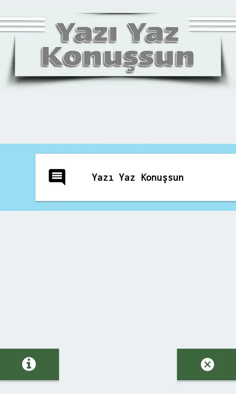 Yazı Yaz Konuşsun | Indus Appstore | Screenshot