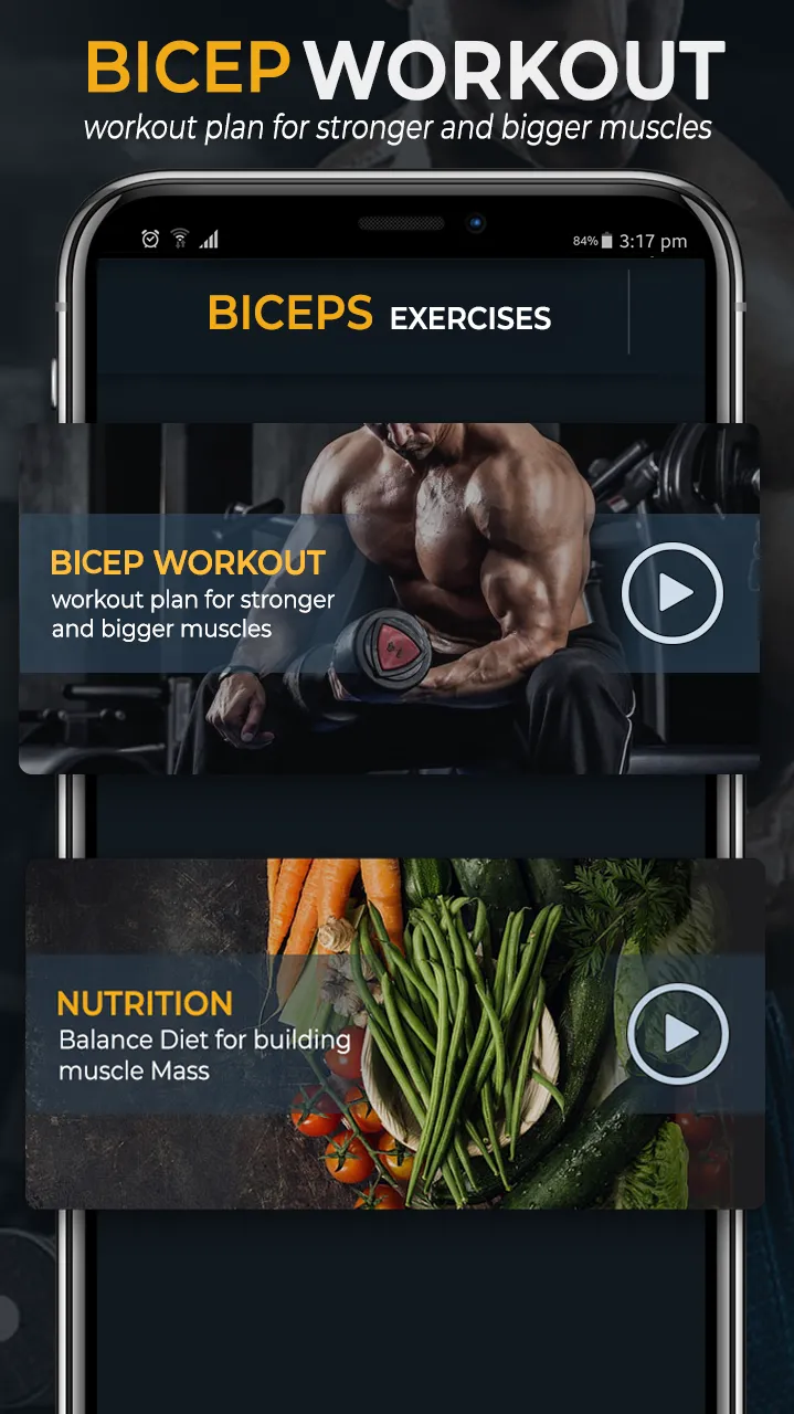 Biceps Workout and Nutrition | Indus Appstore | Screenshot