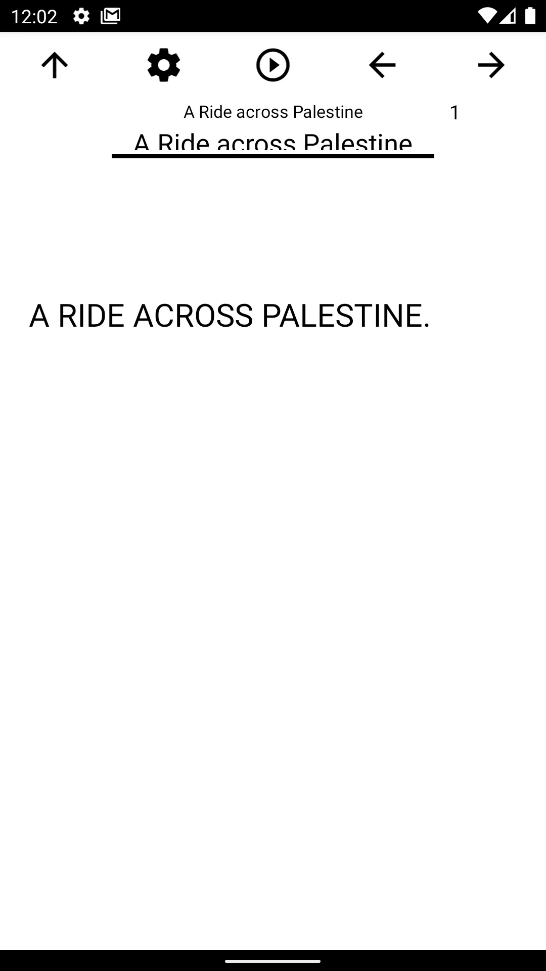 Book, A Ride across Palestine | Indus Appstore | Screenshot