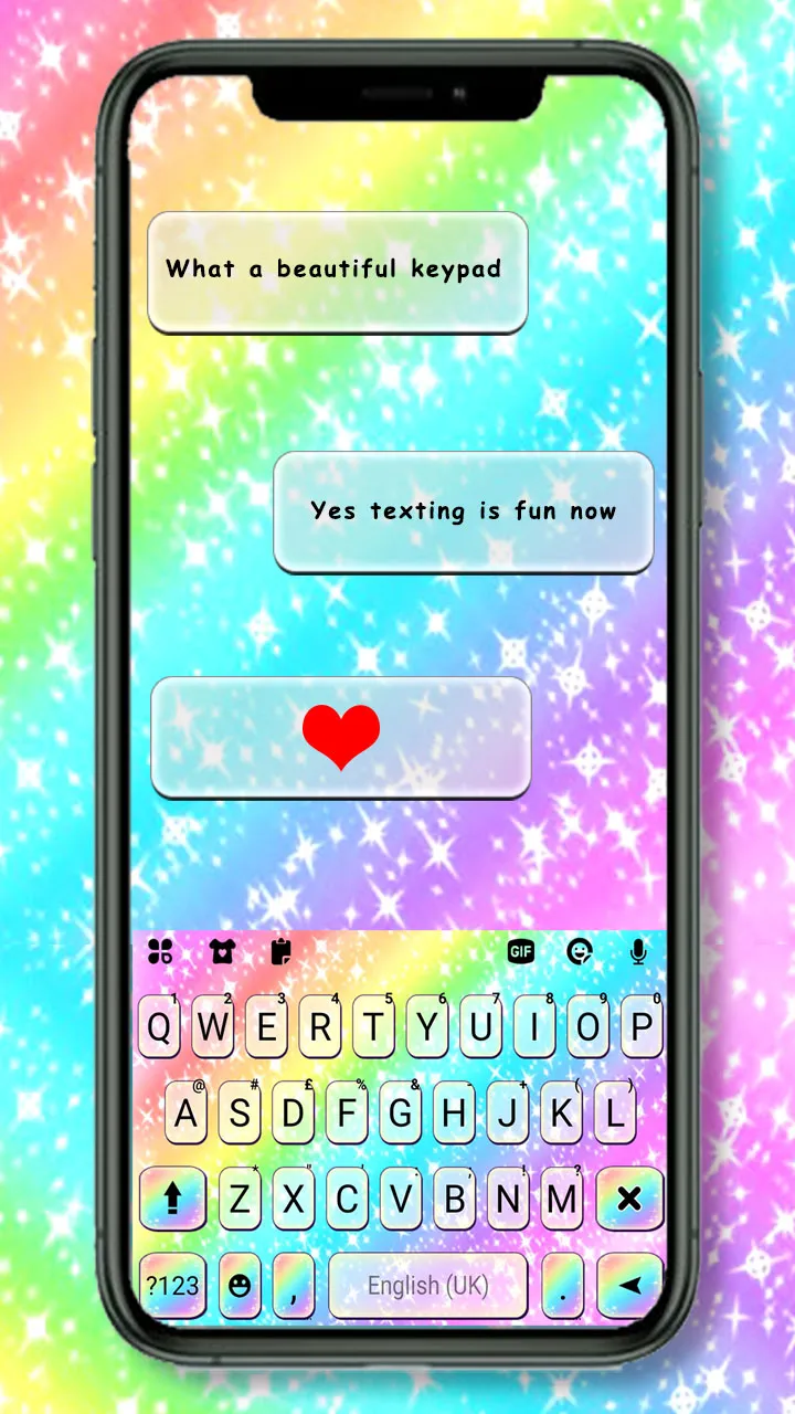 Shining Rainbow Keyboard Backg | Indus Appstore | Screenshot