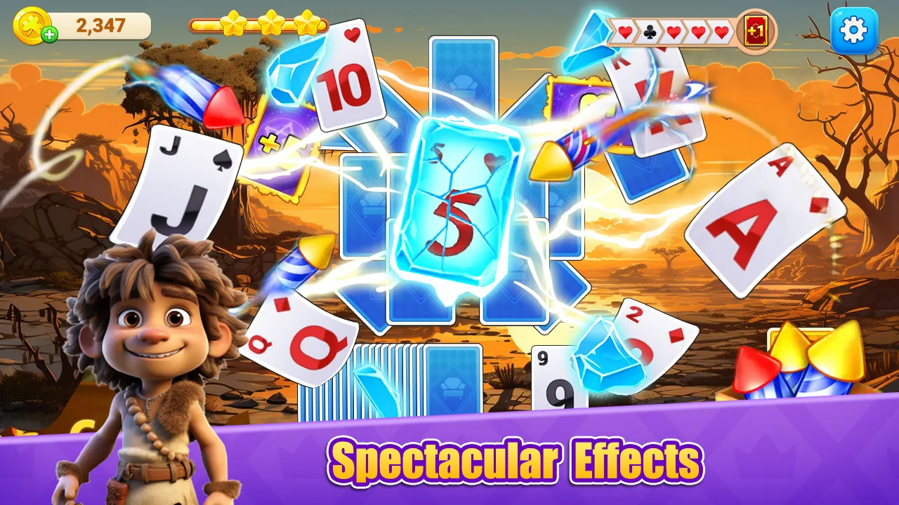 TriPeaks Solitaire Primitive | Indus Appstore | Screenshot