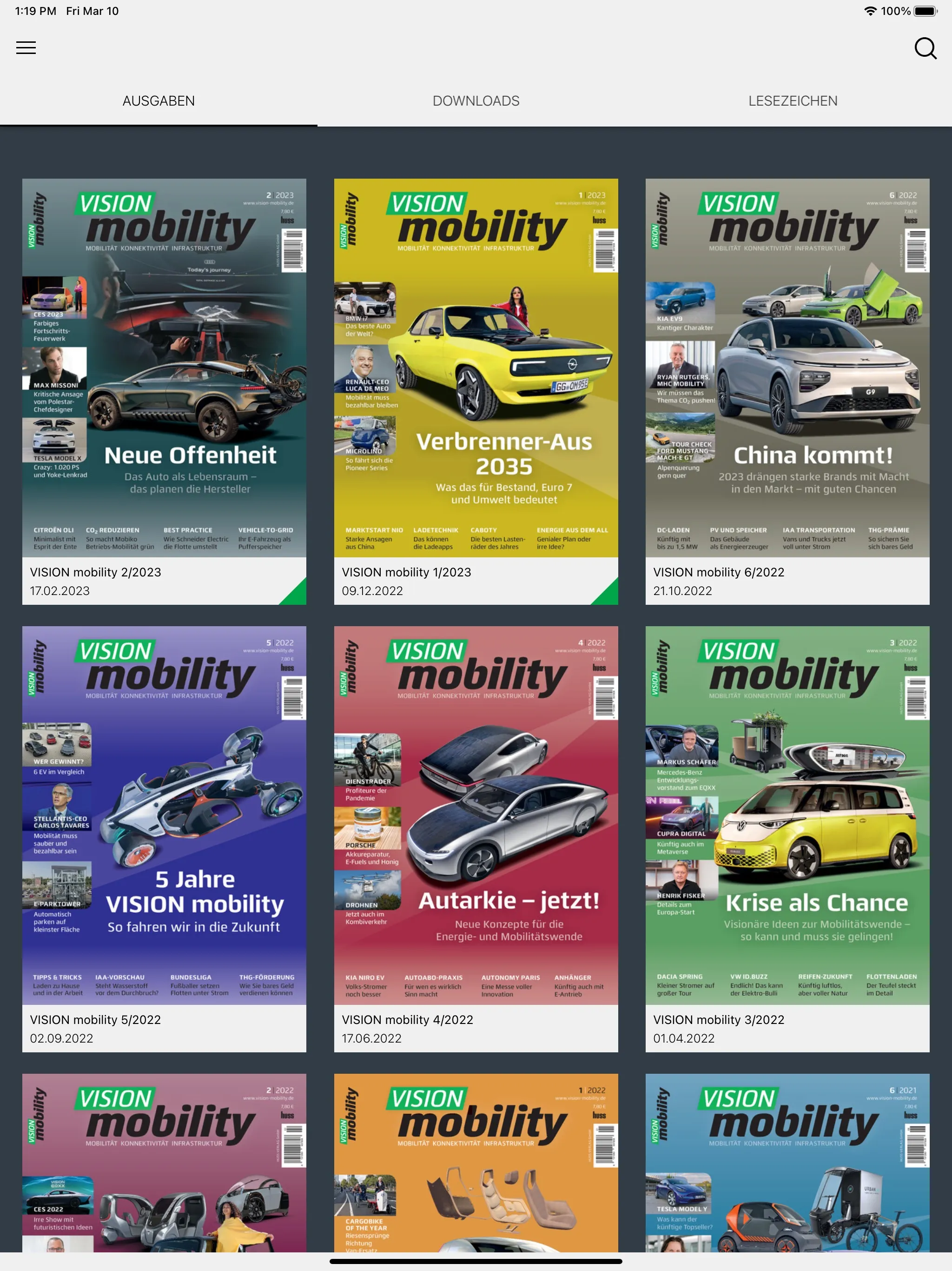 VISION mobility Magazin | Indus Appstore | Screenshot