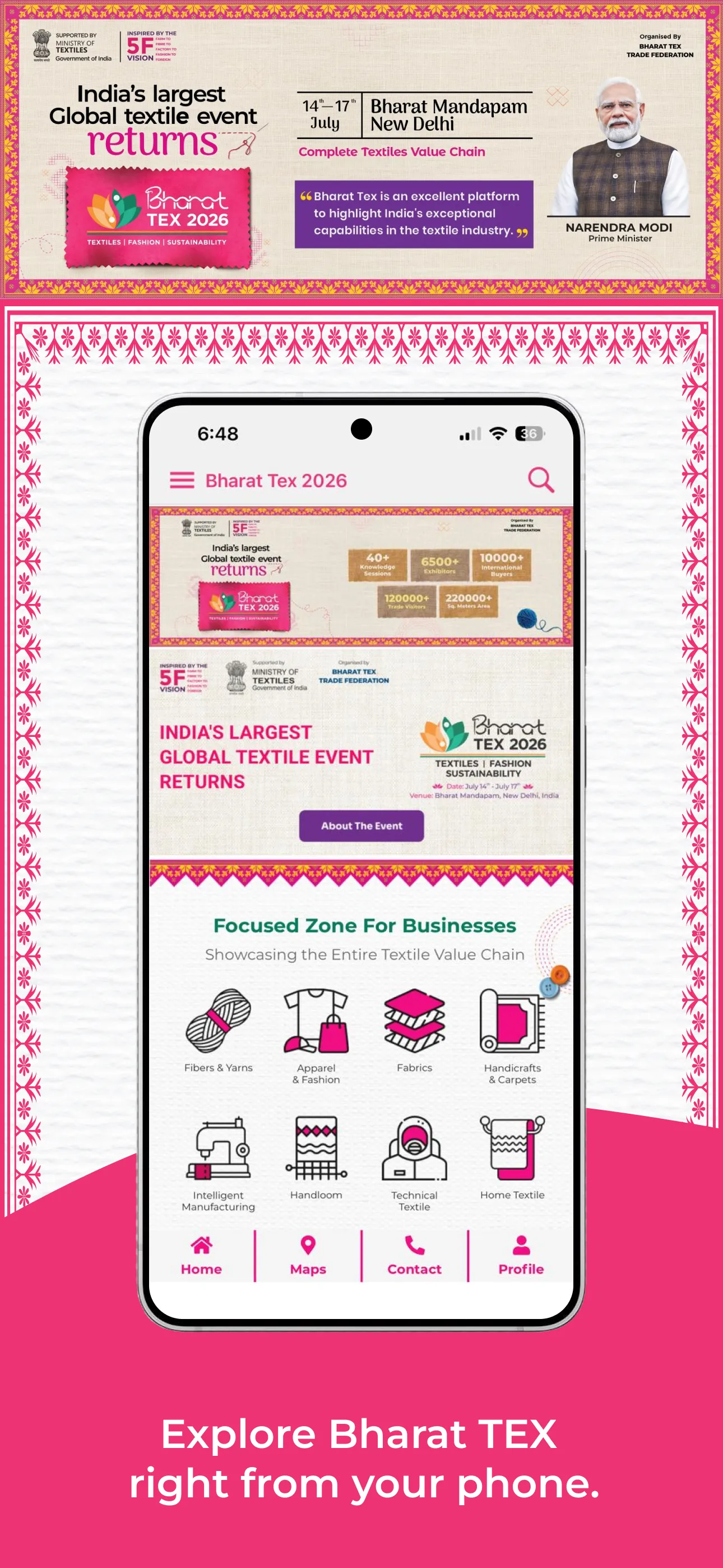 Bharat Tex 2026 | Indus Appstore | Screenshot
