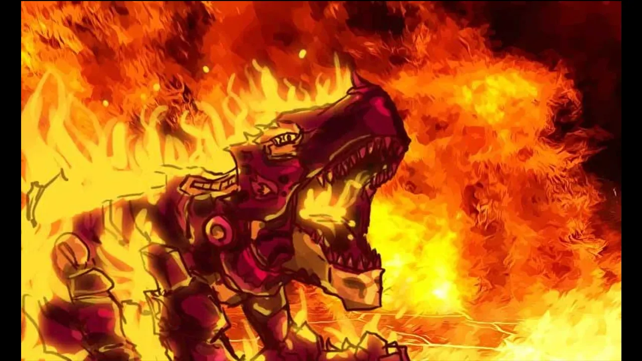 Fire Tyrannosaurus- Dino Robot | Indus Appstore | Screenshot