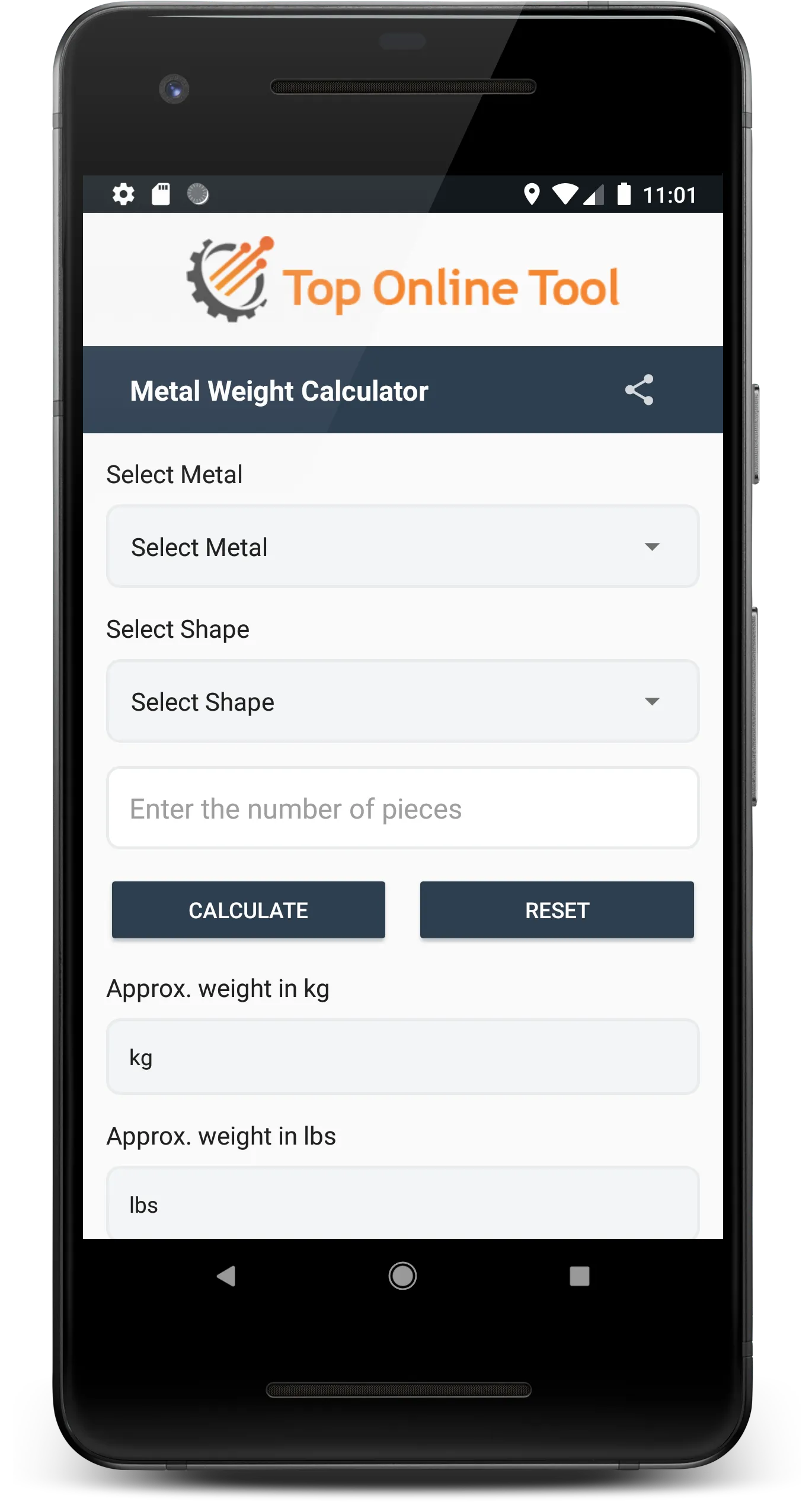 Metal Weight Calculator | Indus Appstore | Screenshot