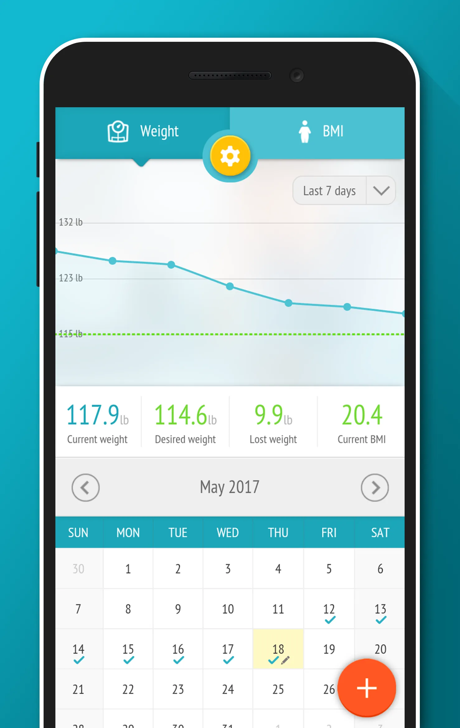 Weight tracker, BMI Calculator | Indus Appstore | Screenshot