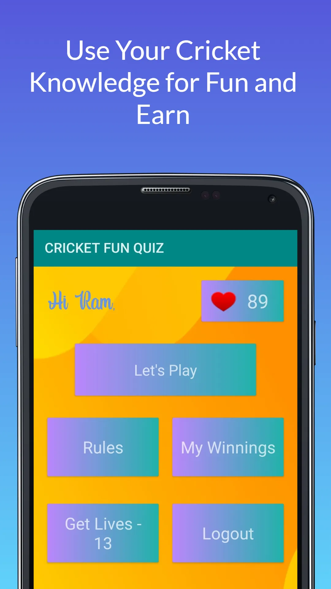 Cricket Quiz - Earn Real Money | Indus Appstore | Screenshot