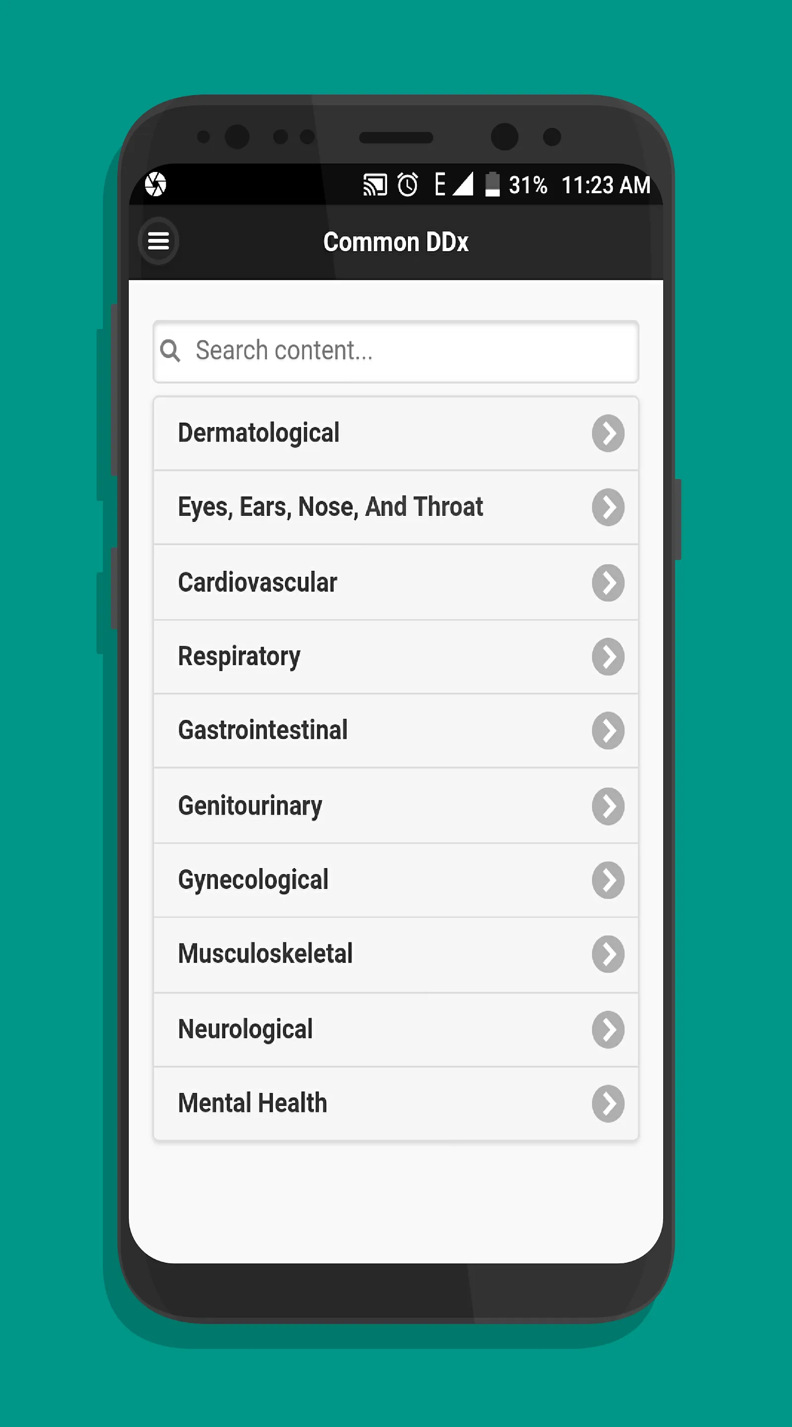 Common Differential Diagnosis | Indus Appstore | Screenshot