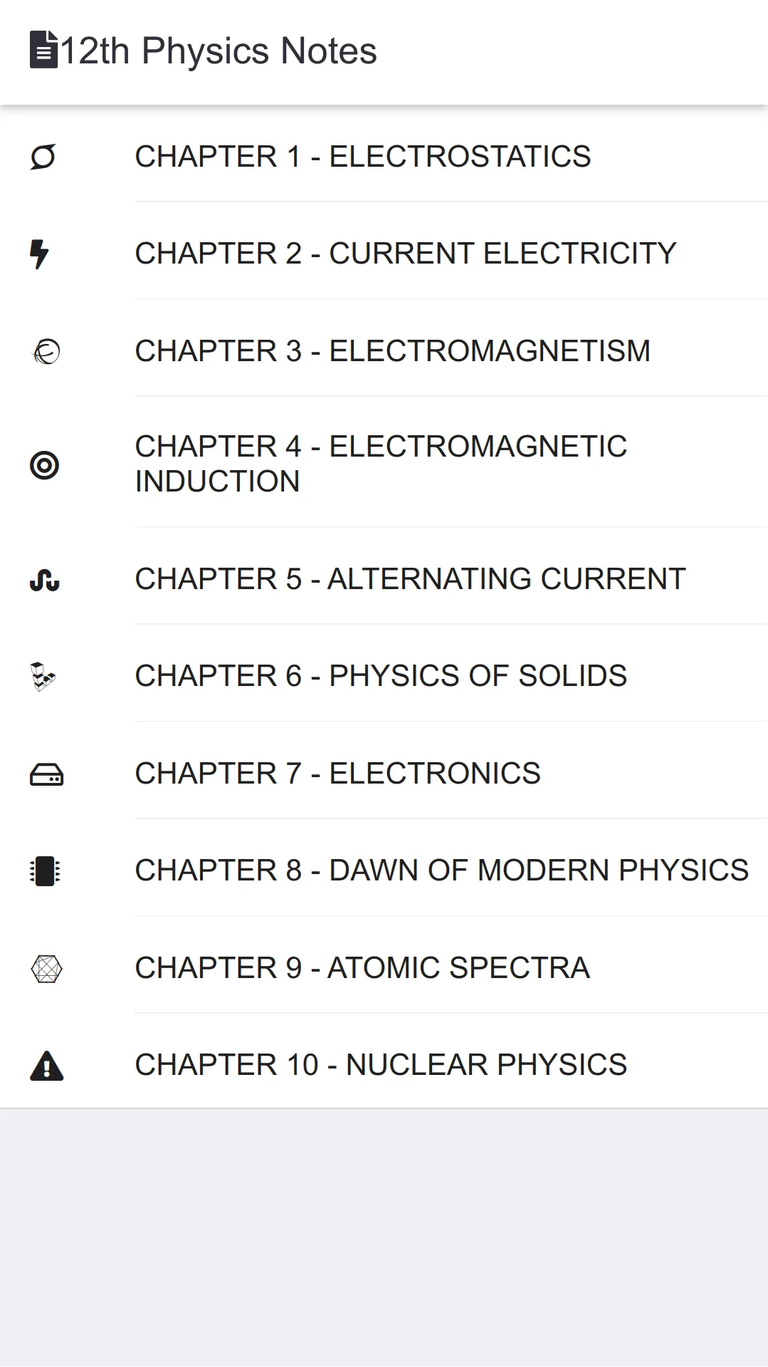 12th Class Physics Key book | Indus Appstore | Screenshot