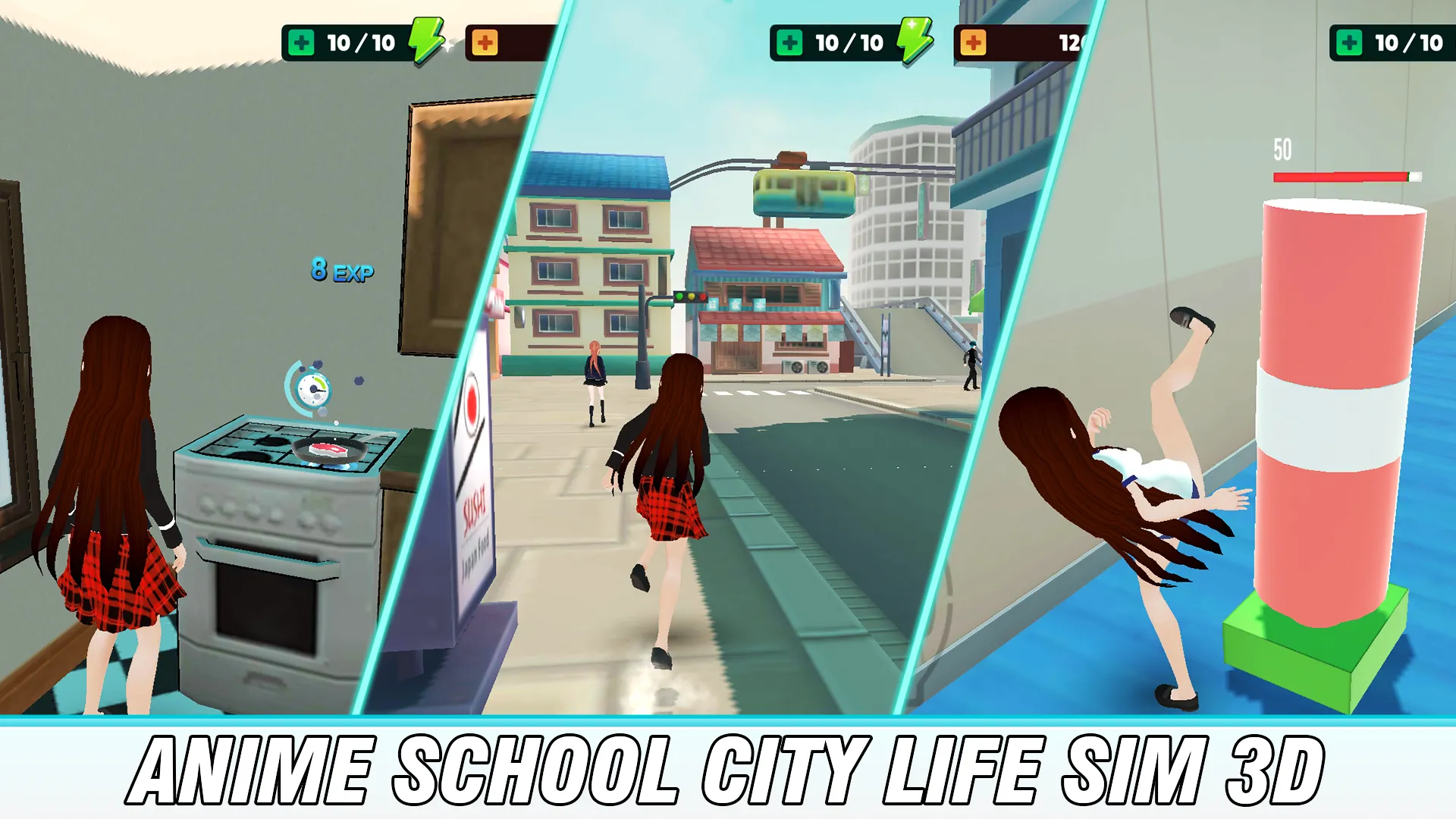 Anime School City Life Sim 3D | Indus Appstore | Screenshot