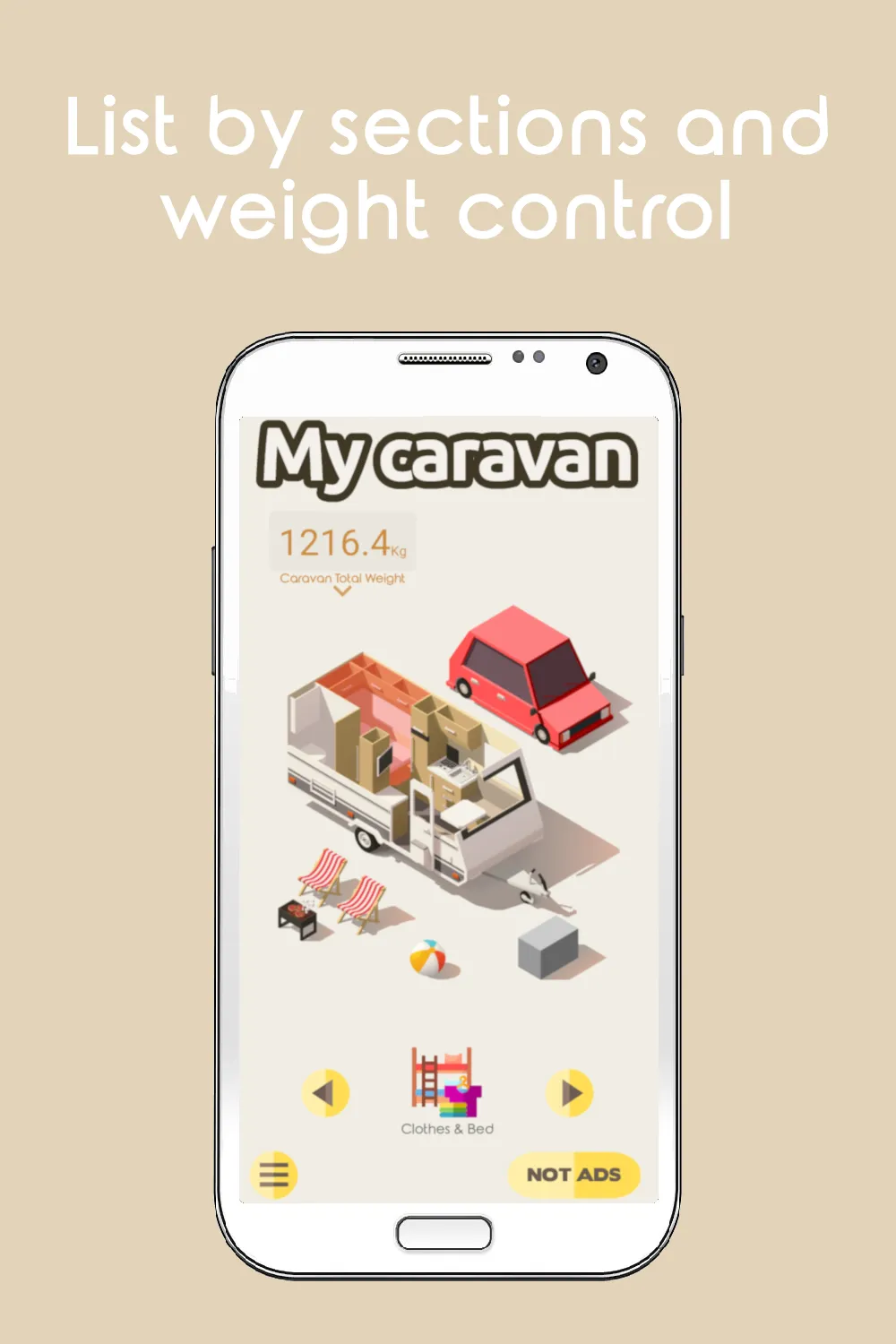 My caravan: lists of objects | Indus Appstore | Screenshot