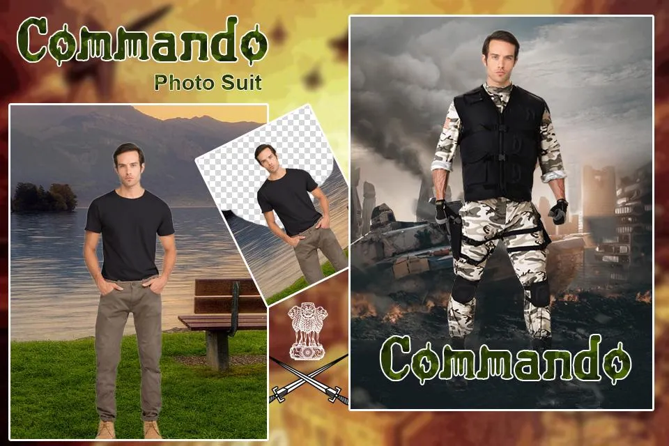 Commando Photo Suit | Indus Appstore | Screenshot