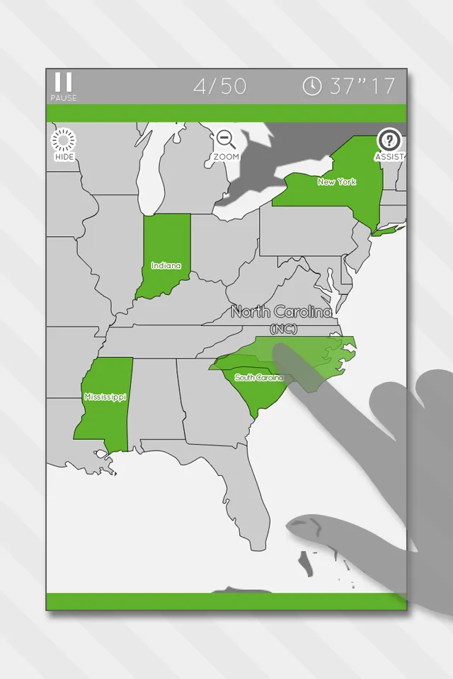 E. Learning U.S. Map Puzzle | Indus Appstore | Screenshot