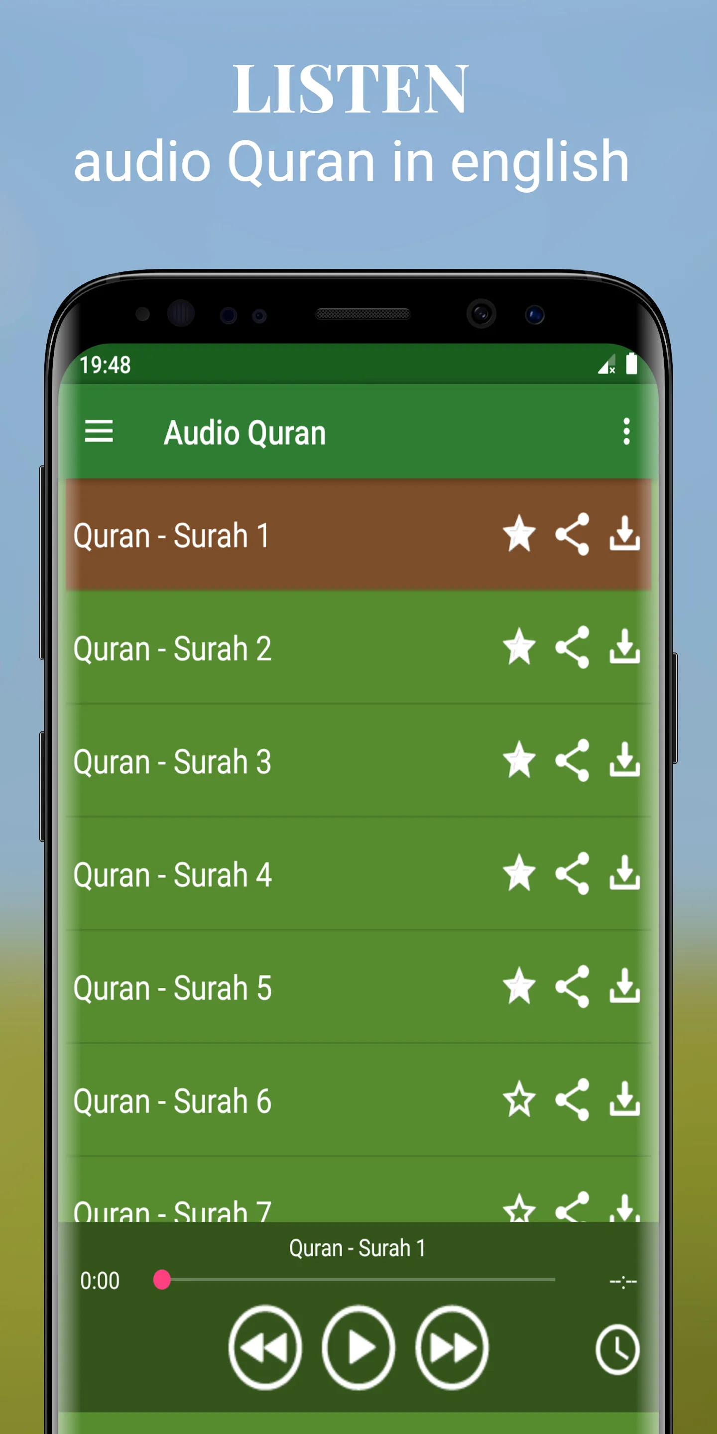 Audio Quran in english app mp3 | Indus Appstore | Screenshot