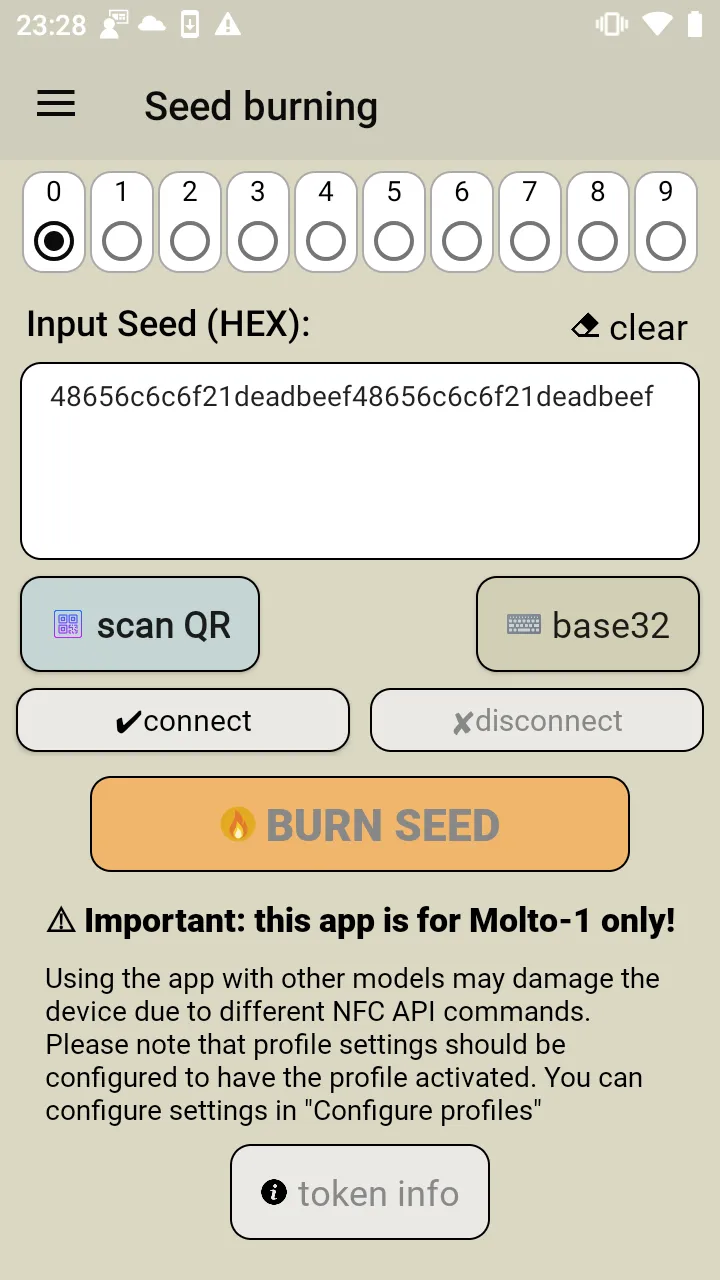 TOKEN2 NFC Burner for Molto1 | Indus Appstore | Screenshot