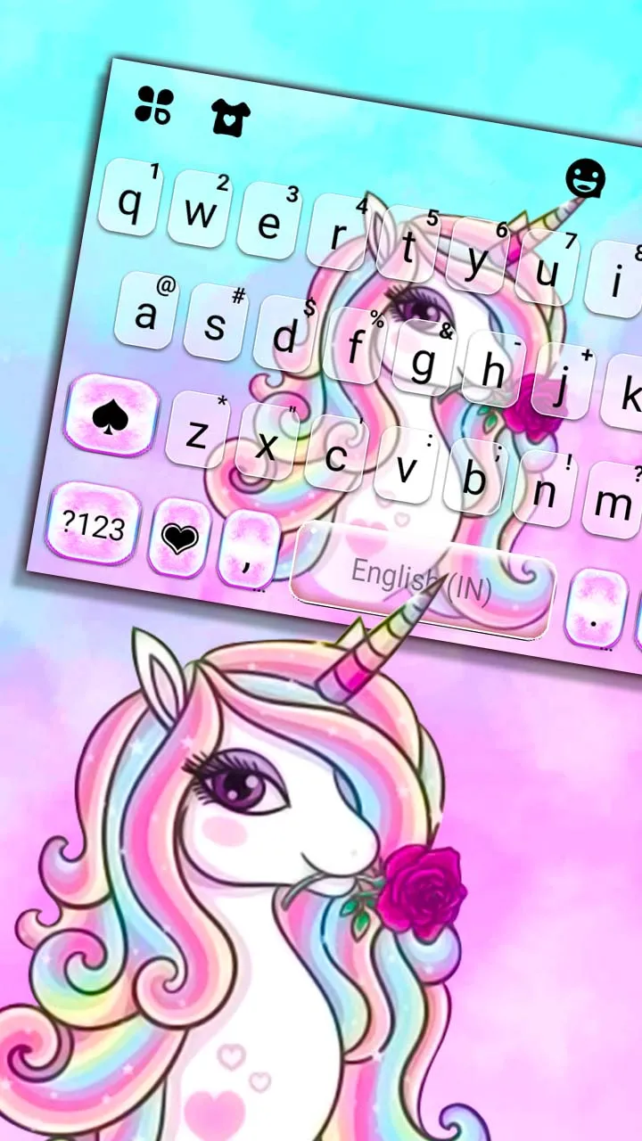 Colorful Unicorn Keyboard Them | Indus Appstore | Screenshot