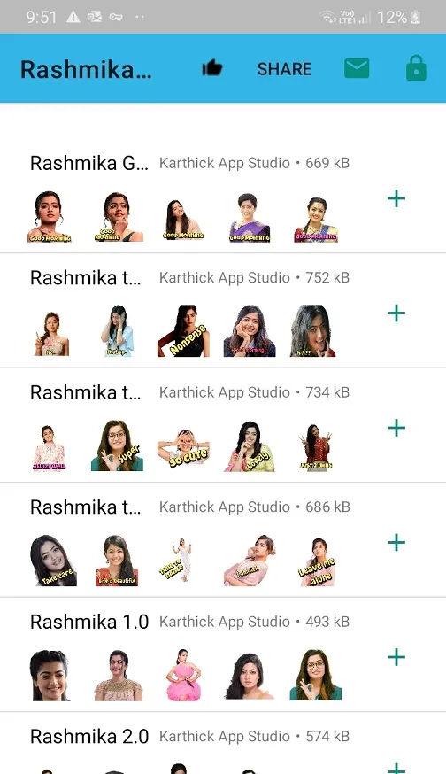 Rashmika Mandanna Stickers Lat | Indus Appstore | Screenshot