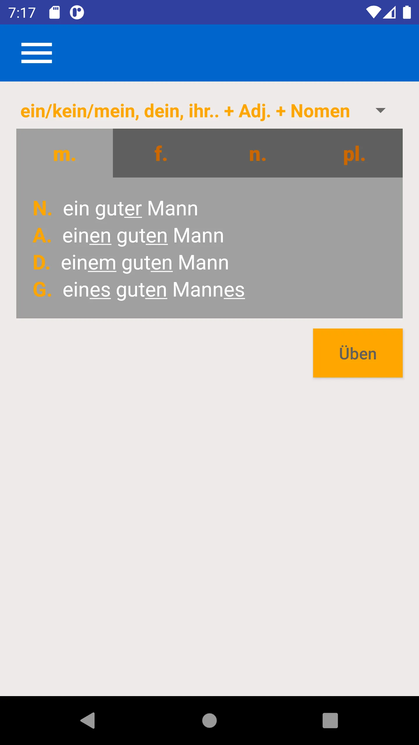 German Adjective Endings | Indus Appstore | Screenshot