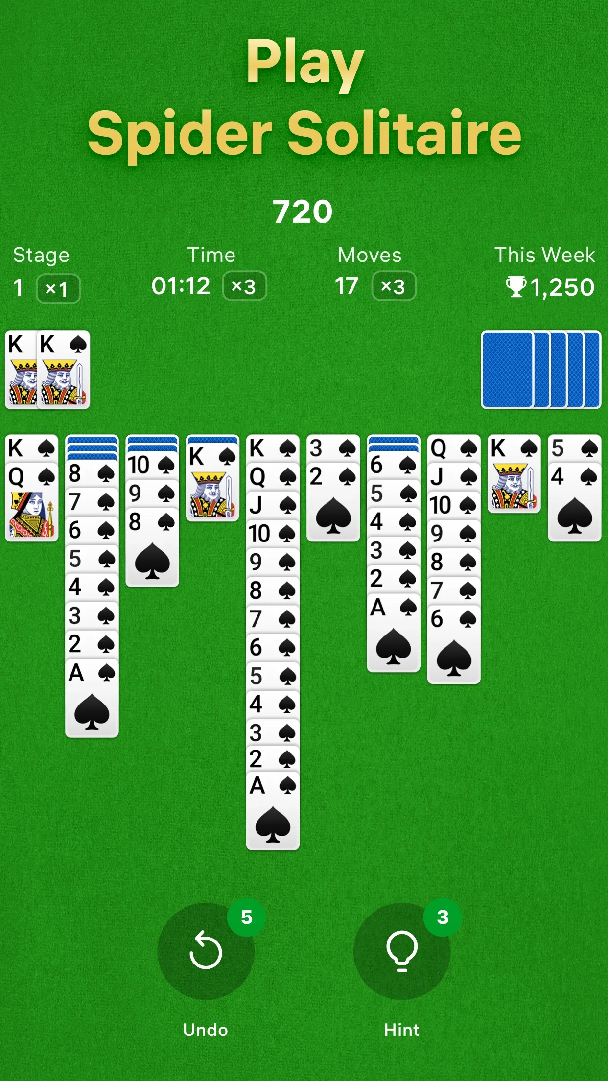 Spider Solitaire | Indus Appstore | Screenshot