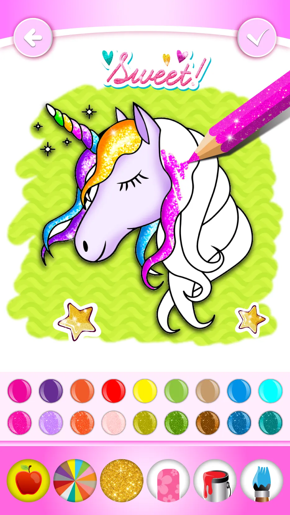 Unicorn Coloring Book Glitter | Indus Appstore | Screenshot