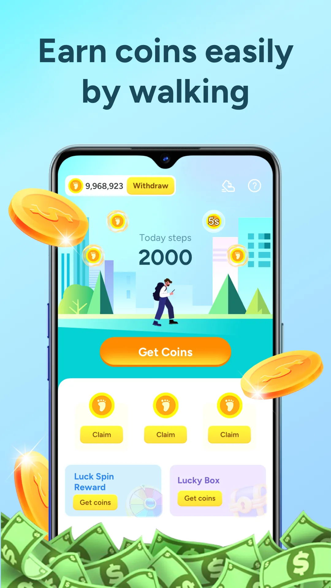 WalkStep:Tracker & Reward | Indus Appstore | Screenshot