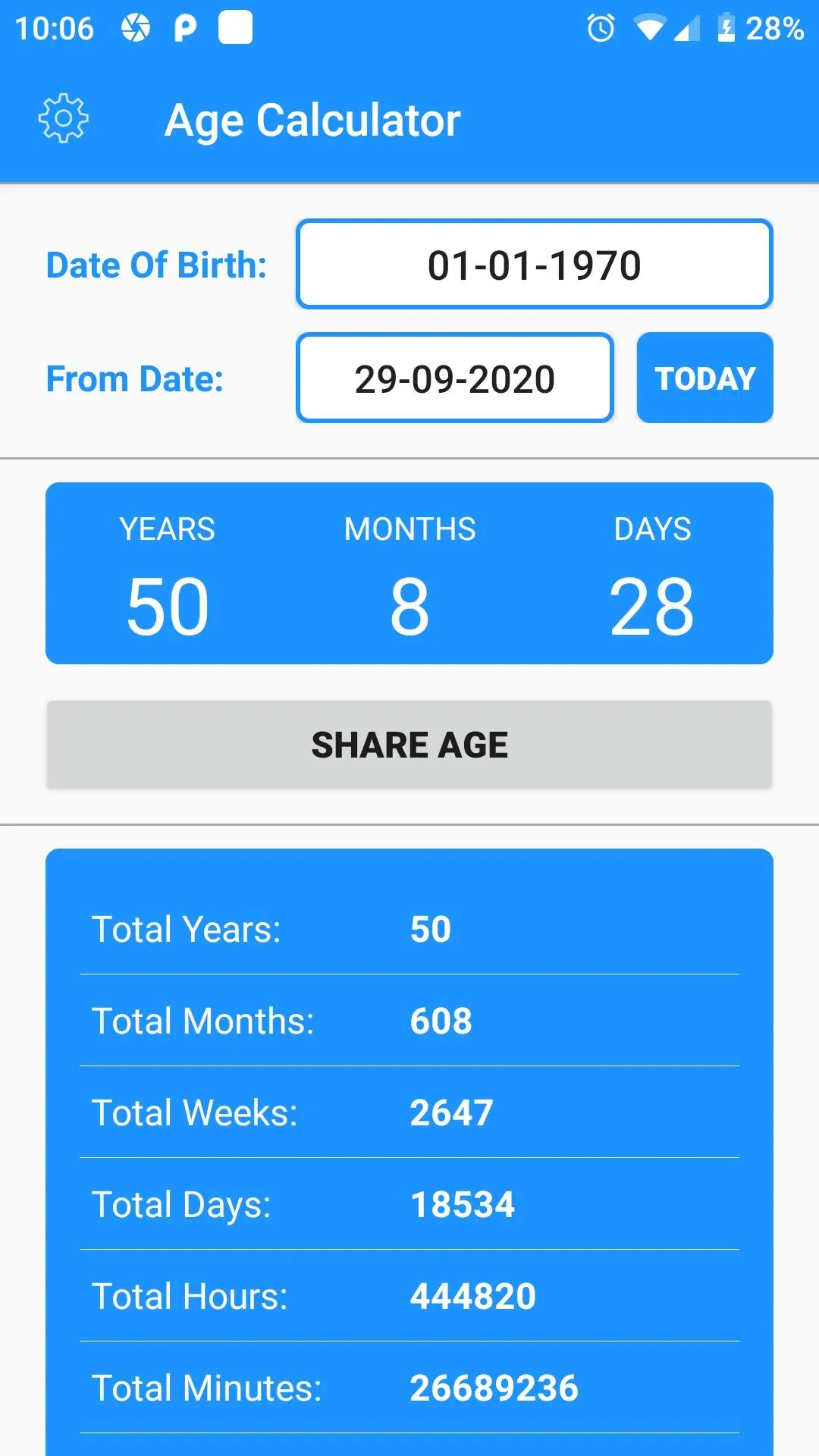 Age Calculator | Indus Appstore | Screenshot