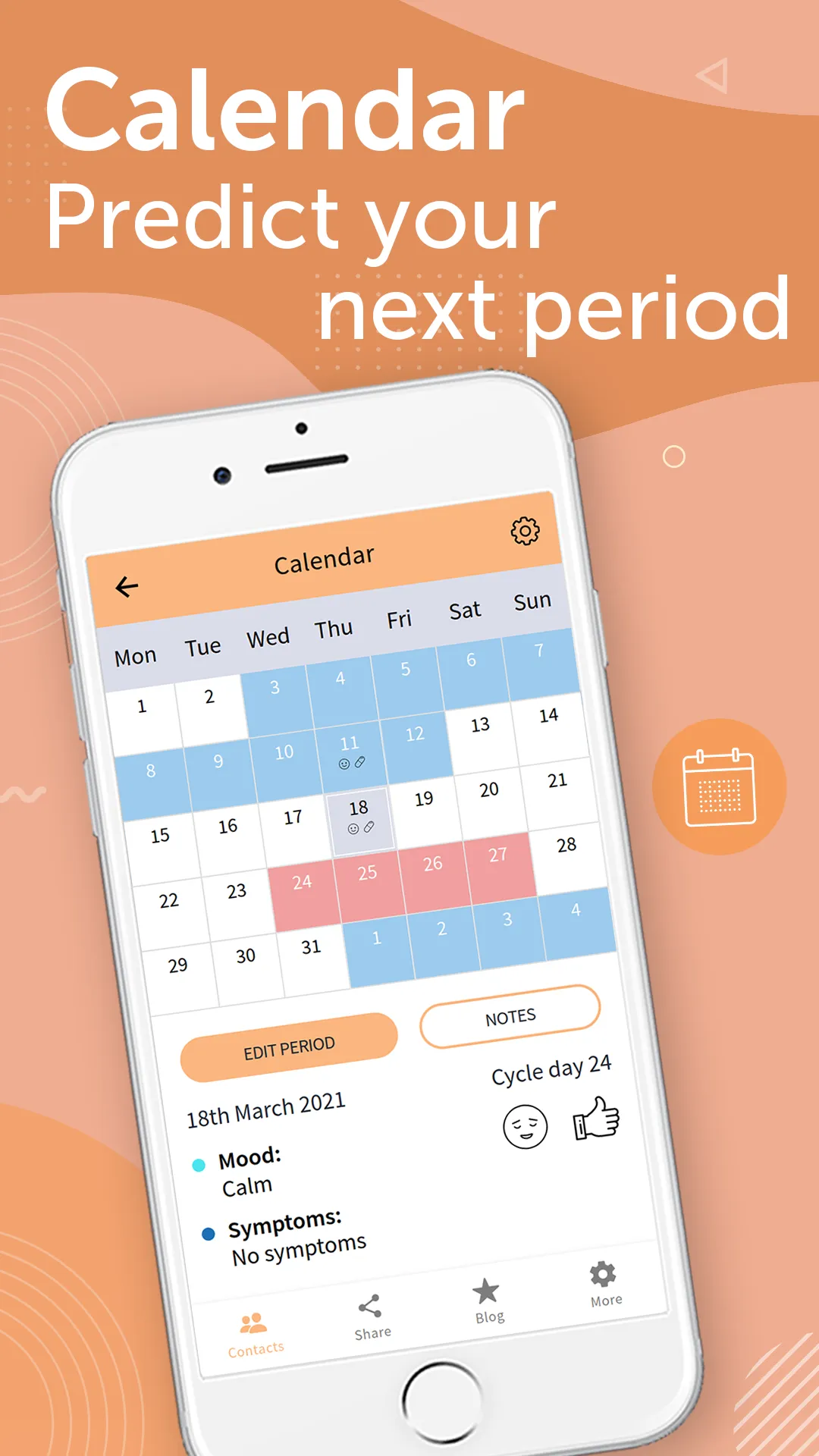 Period Tracker & Pill Reminder | Indus Appstore | Screenshot