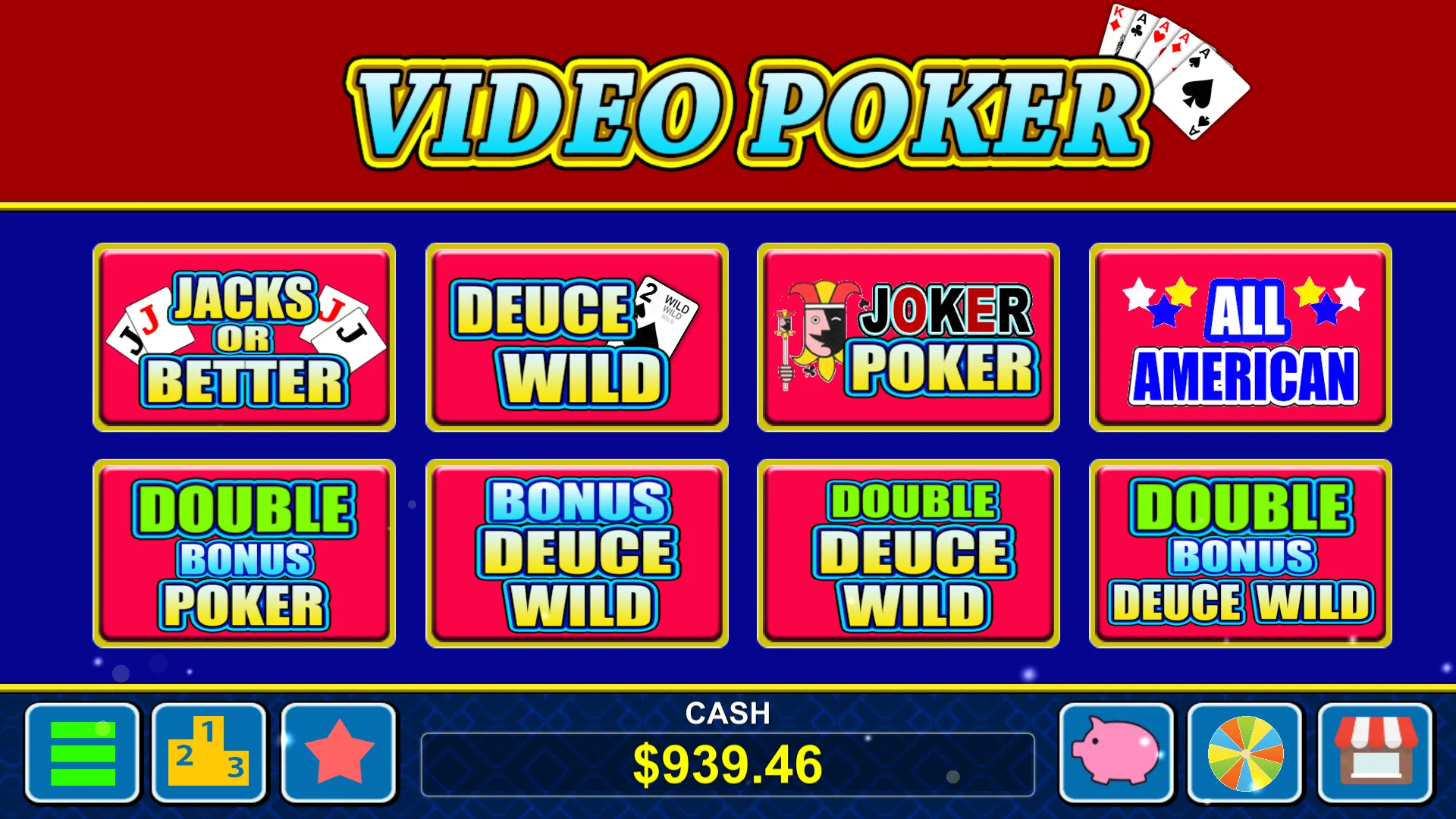 Video Poker World | Indus Appstore | Screenshot