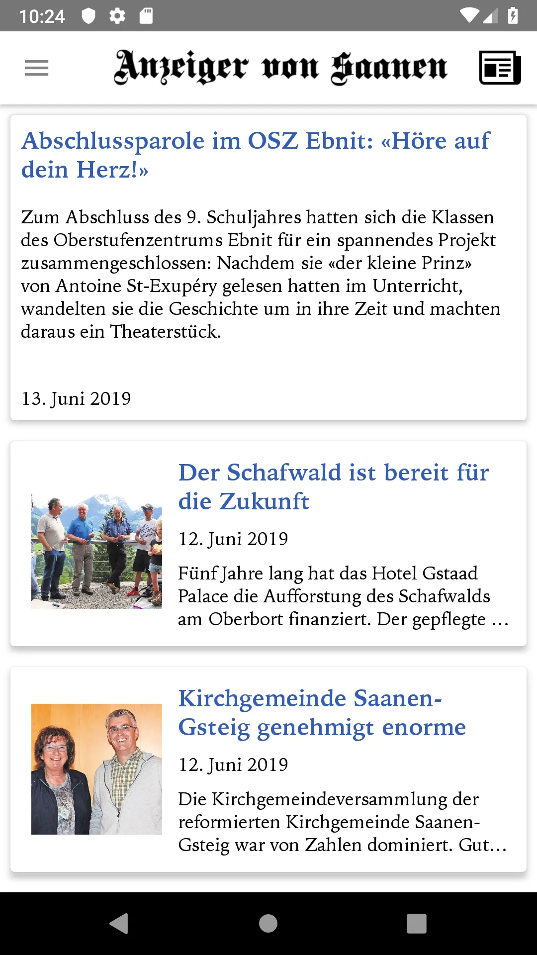 Anzeiger von Saanen | Indus Appstore | Screenshot