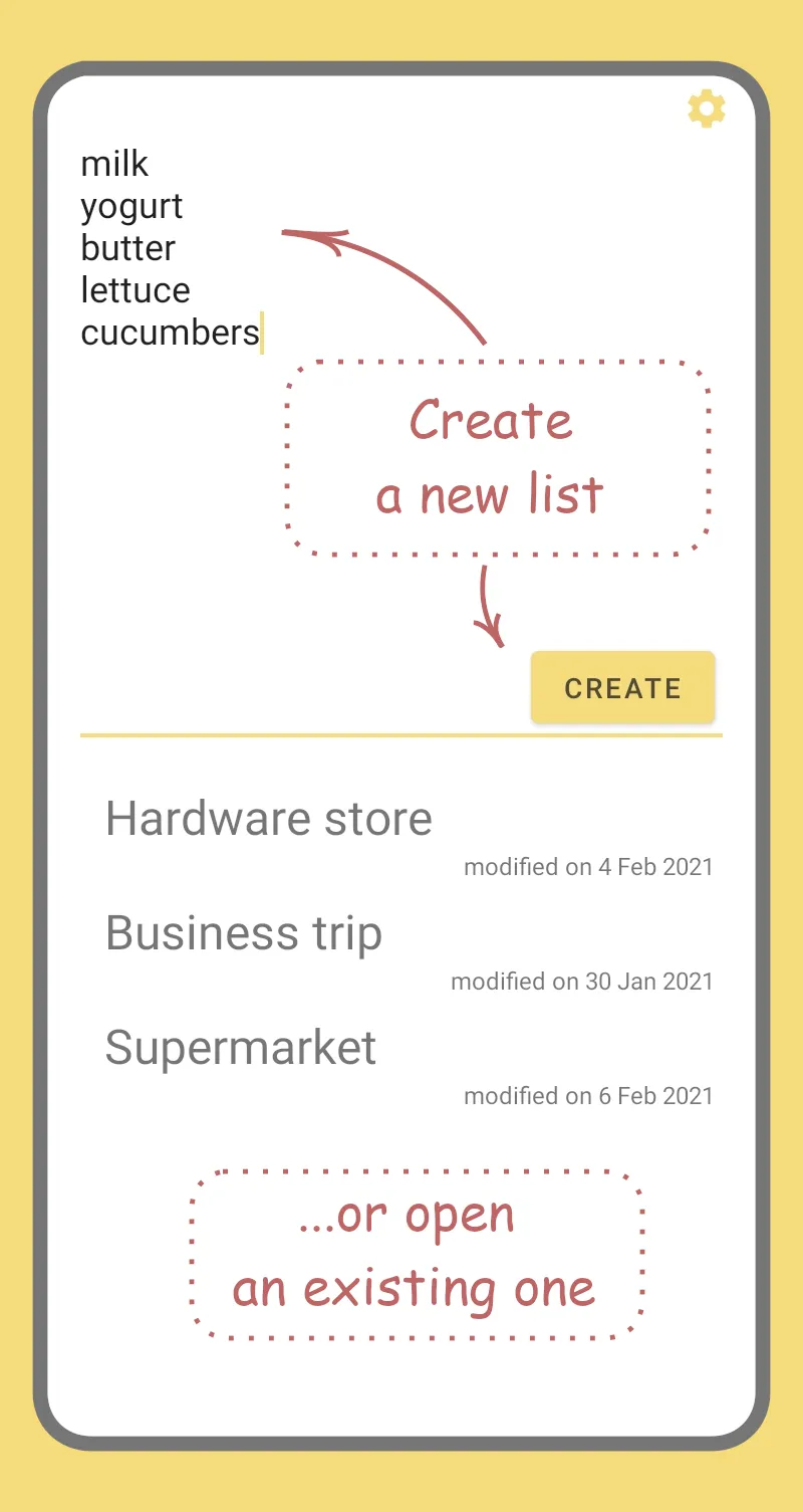 Lazy List (shopping list) | Indus Appstore | Screenshot