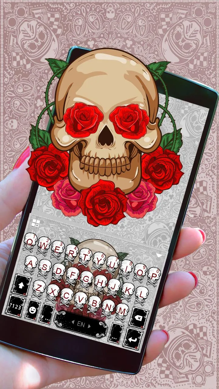 Tattoo Skull Keyboard Theme | Indus Appstore | Screenshot