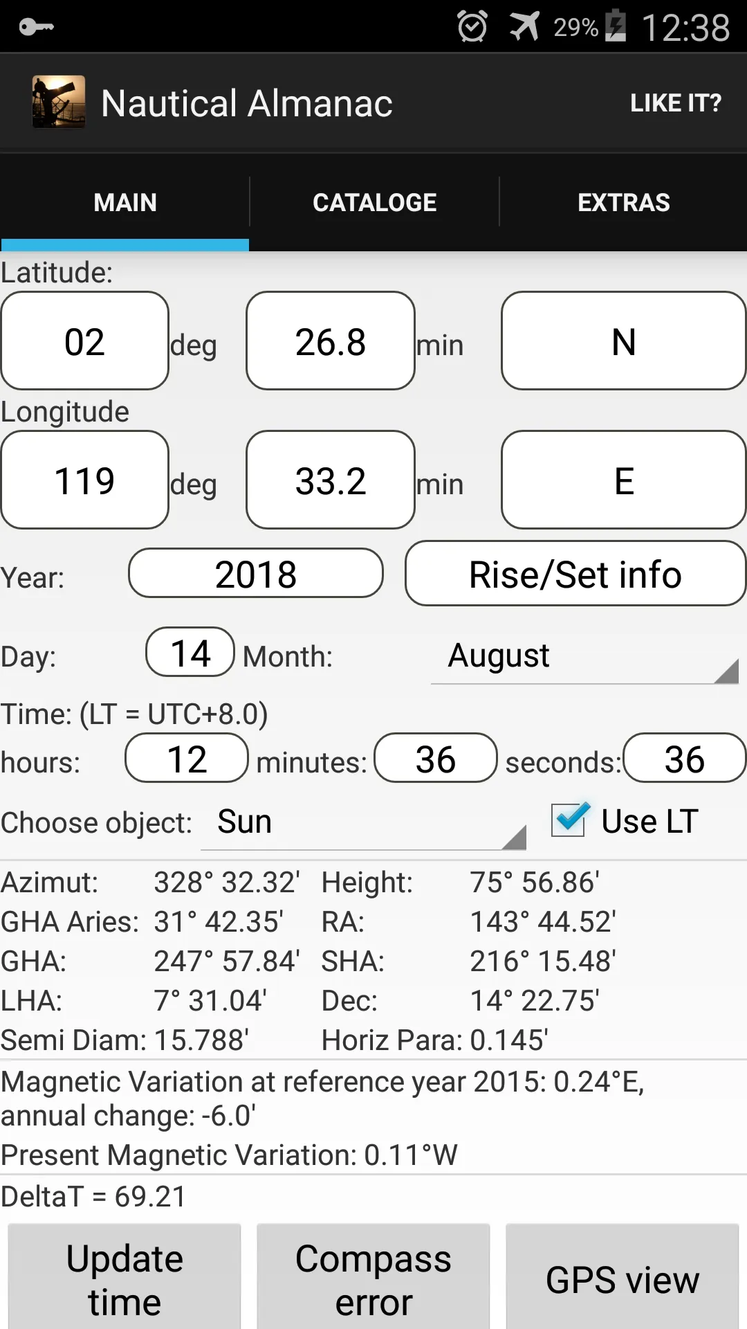 Nautical Almanac | Indus Appstore | Screenshot