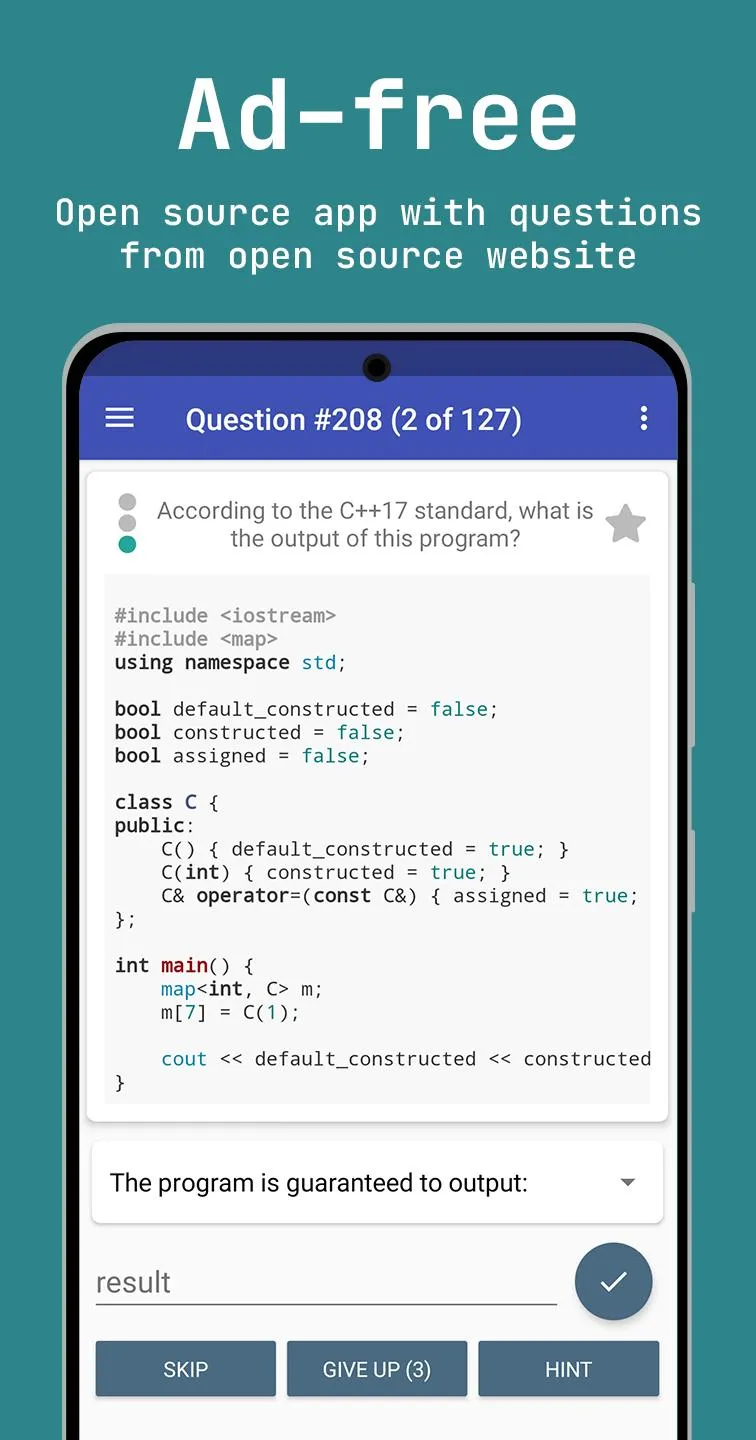 C++ Quiz | Indus Appstore | Screenshot