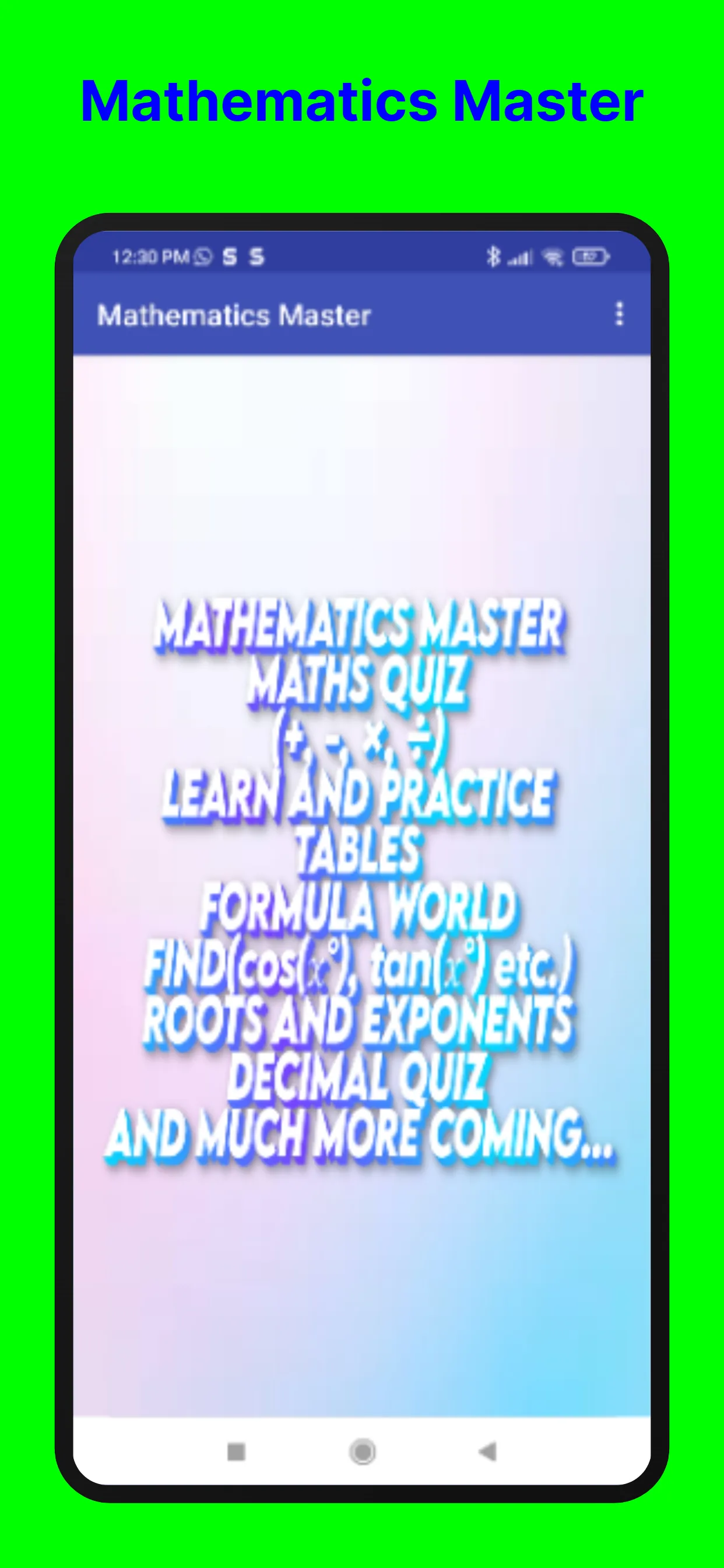 Mathematics Master - Offline | Indus Appstore | Screenshot