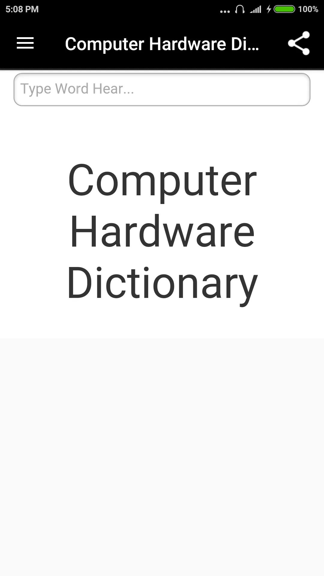 Computer Hardware Dictionary | Indus Appstore | Screenshot